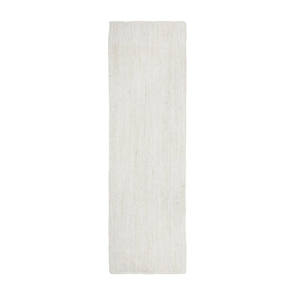 Bondi Rectangle Runner Rug - Soft & Durable Non-Slip Hallway Carpet (White) - Perfect for Entryway, Bedroom, or Kitchen Floor Decor