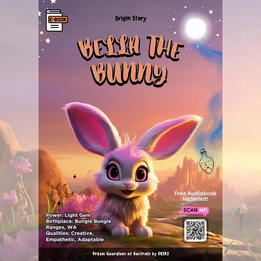 Duski Dream Guardian: Bunny Plush Toy - Soft and Cuddly Stuffed Animal for Kids, Perfect for Bedtime Comfort, Nursery Decor, and Gift Giving