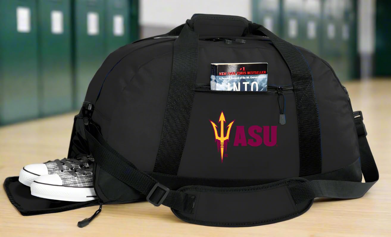 ASU Duffel Bag - Arizona State Sun Devils Gym Bag with Shoe Pocket for Travel, Sports & Workout | Durable College Backpack for Students & Fans