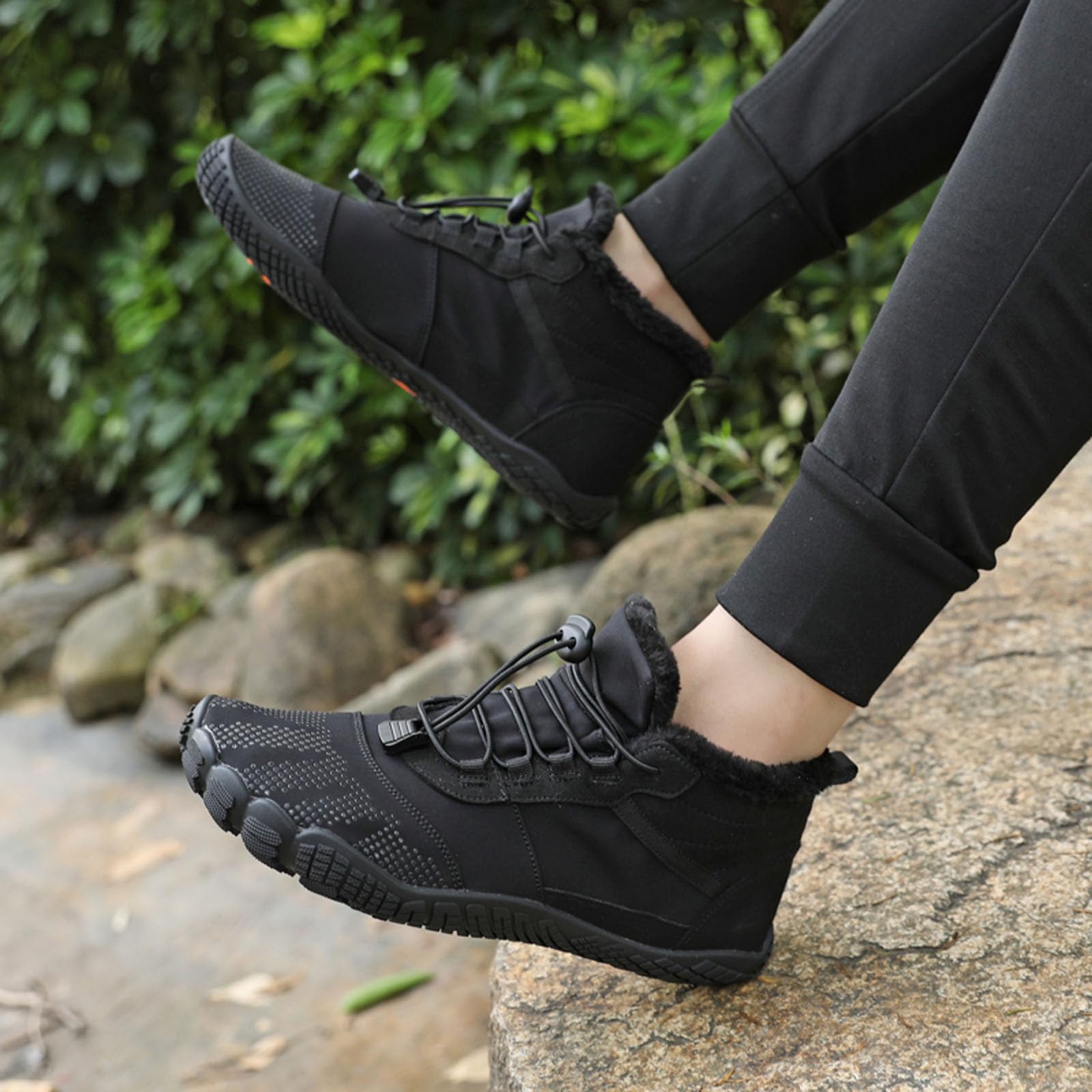 SECHRITE Barefoot Minimalist Shoes for Men & Women - Zero Drop Sole Winter Boots with Wide Toe Box - Trail Running Sneakers for Hiking, Gym & Outdoor Activities