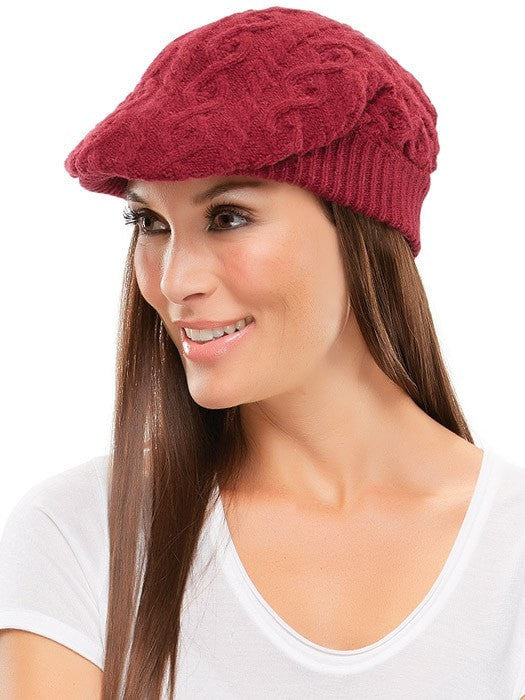 Vintage Cable Knit Gatsby Hat for Men - Classic 1920s Inspired Wool Winter Cap - Perfect for Themed Parties, Cosplay & Cold Weather Fashion
