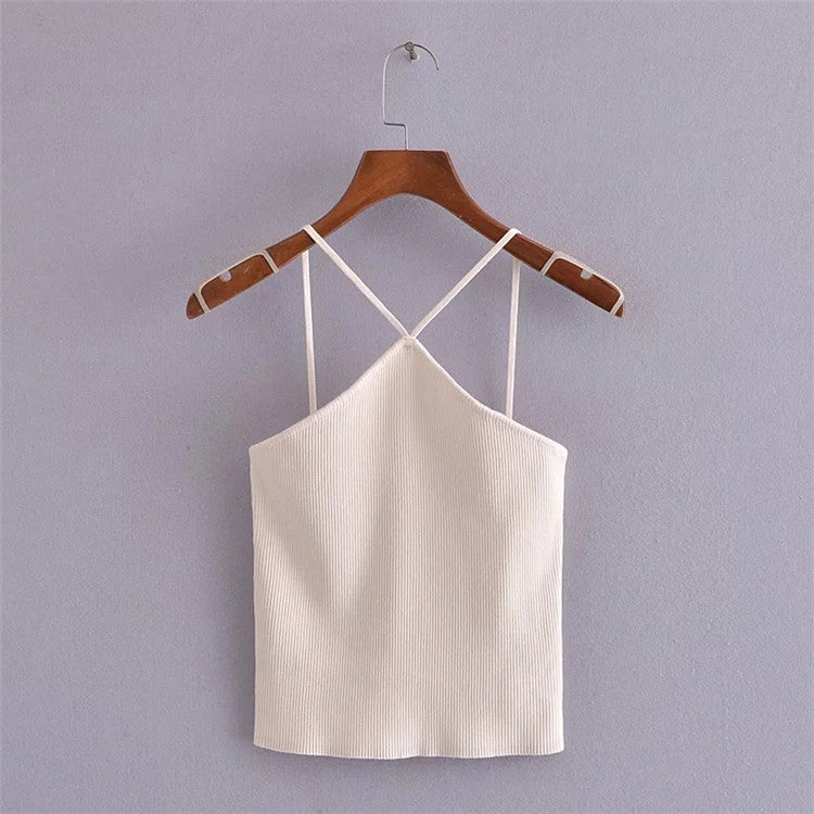 Pure Color Knitted Vest for Women - Lightweight Summer Clothing - Perfect for Beach, Travel, and Casual Outfits