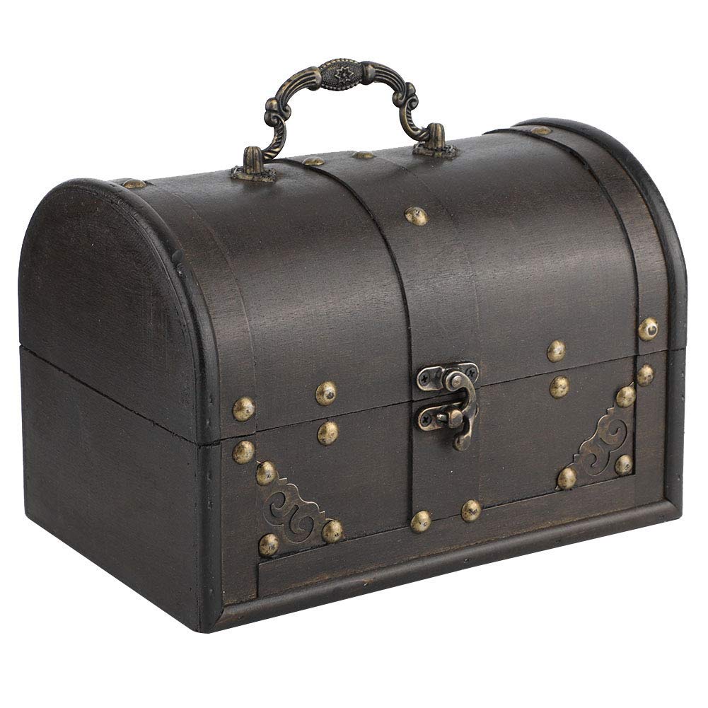 Vintage Hinge Jewelry Storage Box - Large Capacity Eco-Friendly Jewelry Organizer with Retro Design for Necklaces, Rings & Earrings | Perfect for Home Decor, Gift Giving & Travel Accessories