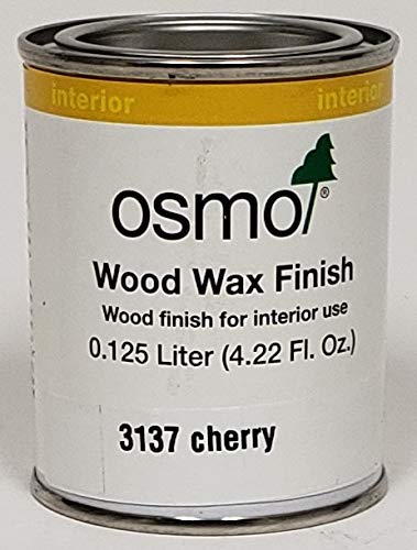 Osmo Wood Wax Finish Transparent 3137 Cherry - .125 Liter | Natural Wood Protection & Enhancement for Furniture, Floors & DIY Projects