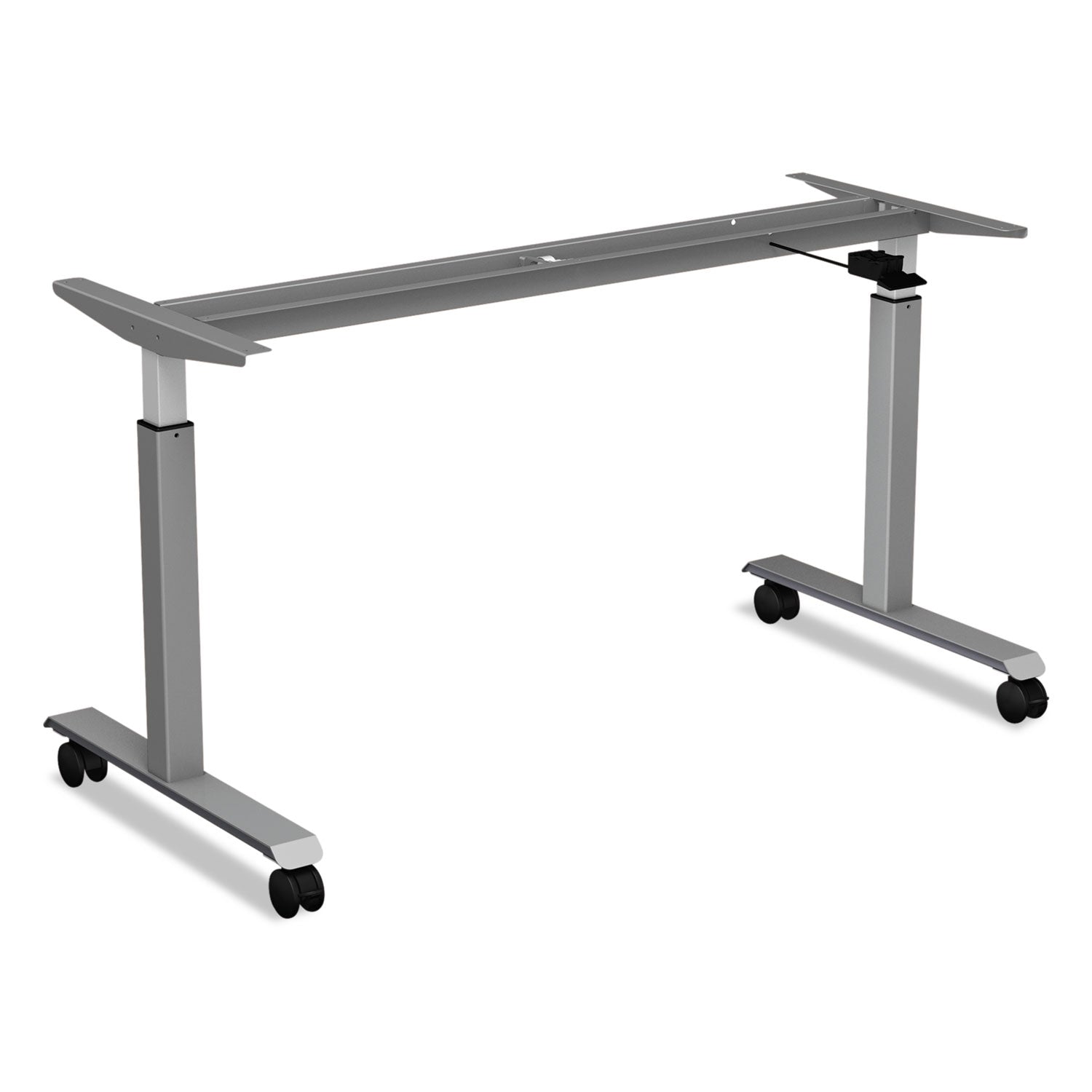 Alera® 2-Wheel Black Casters with Grip Ring Stem for Height Adjustable Tables - Set of 4 | Perfect for Office Desks, Workbenches & Rolling Furniture
