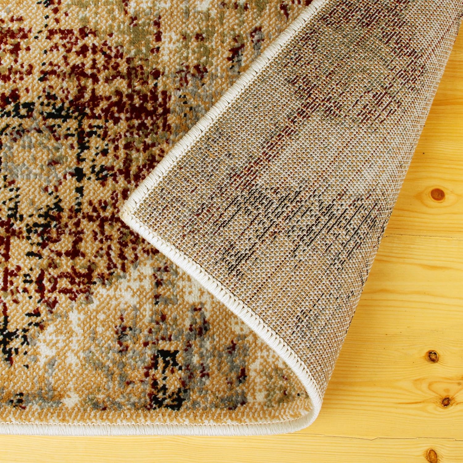 Arabella Geometric Distressed Diamonds Indoor Area Rug - Soft Bohemian Style Carpet for Living Room, Bedroom, Nursery & Home Decor