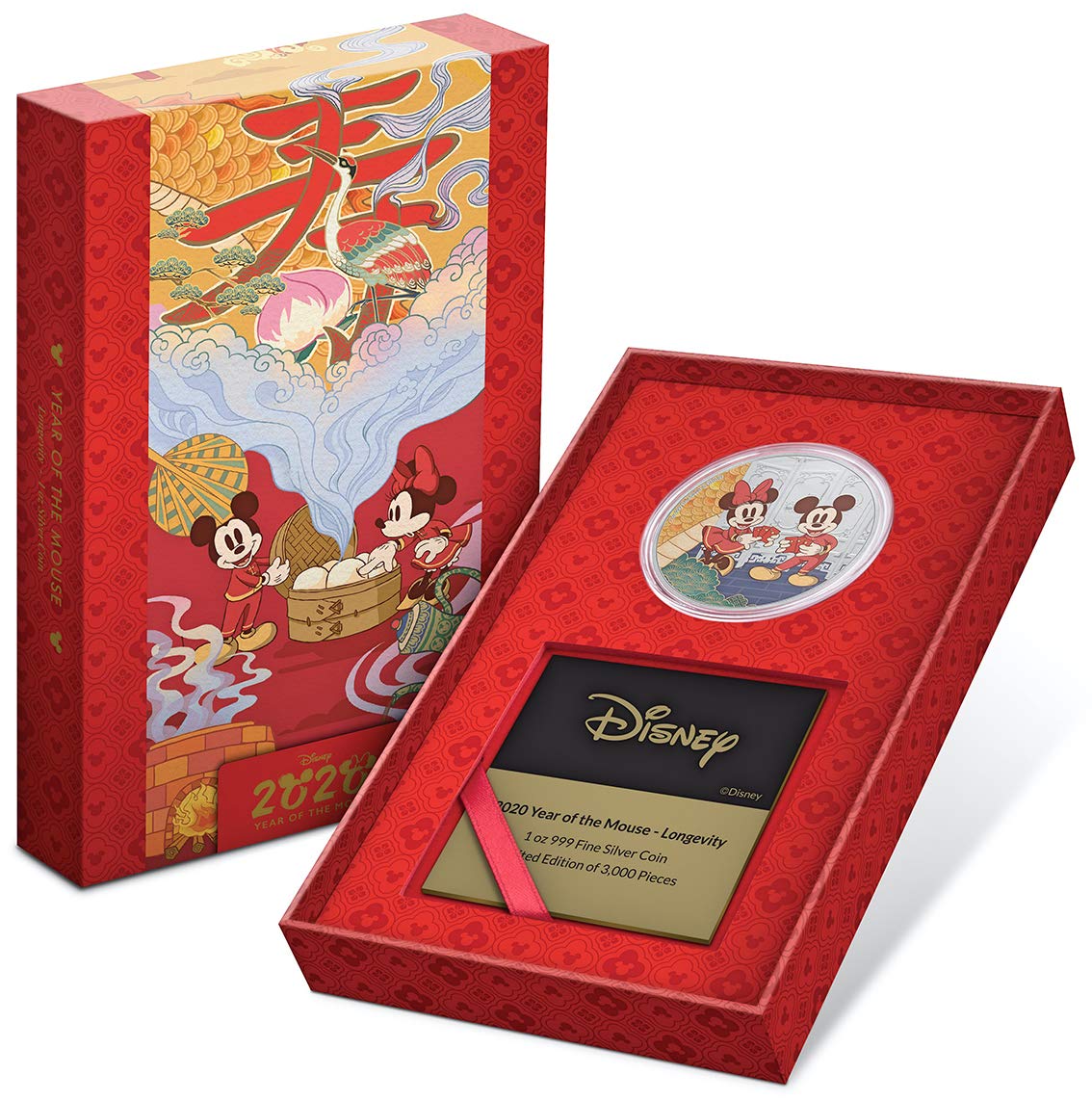 2020 NU Disney Year of the Mouse 1 oz Silver Coin $2 - Superb Gem Uncirculated - Perfect for Collectors & Disney Fans (Great Gift for Birthdays & Holidays)
