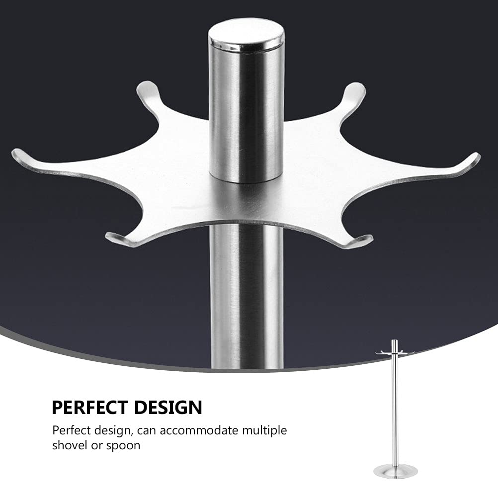 Uonlytech Rotating Kitchen Cutlery Rack - Spatula & Spoon Organizer, Shovel Hook Holder for Kitchenware Storage | Perfect for Organizing Utensils in Small Kitchens & Saving Counter Space