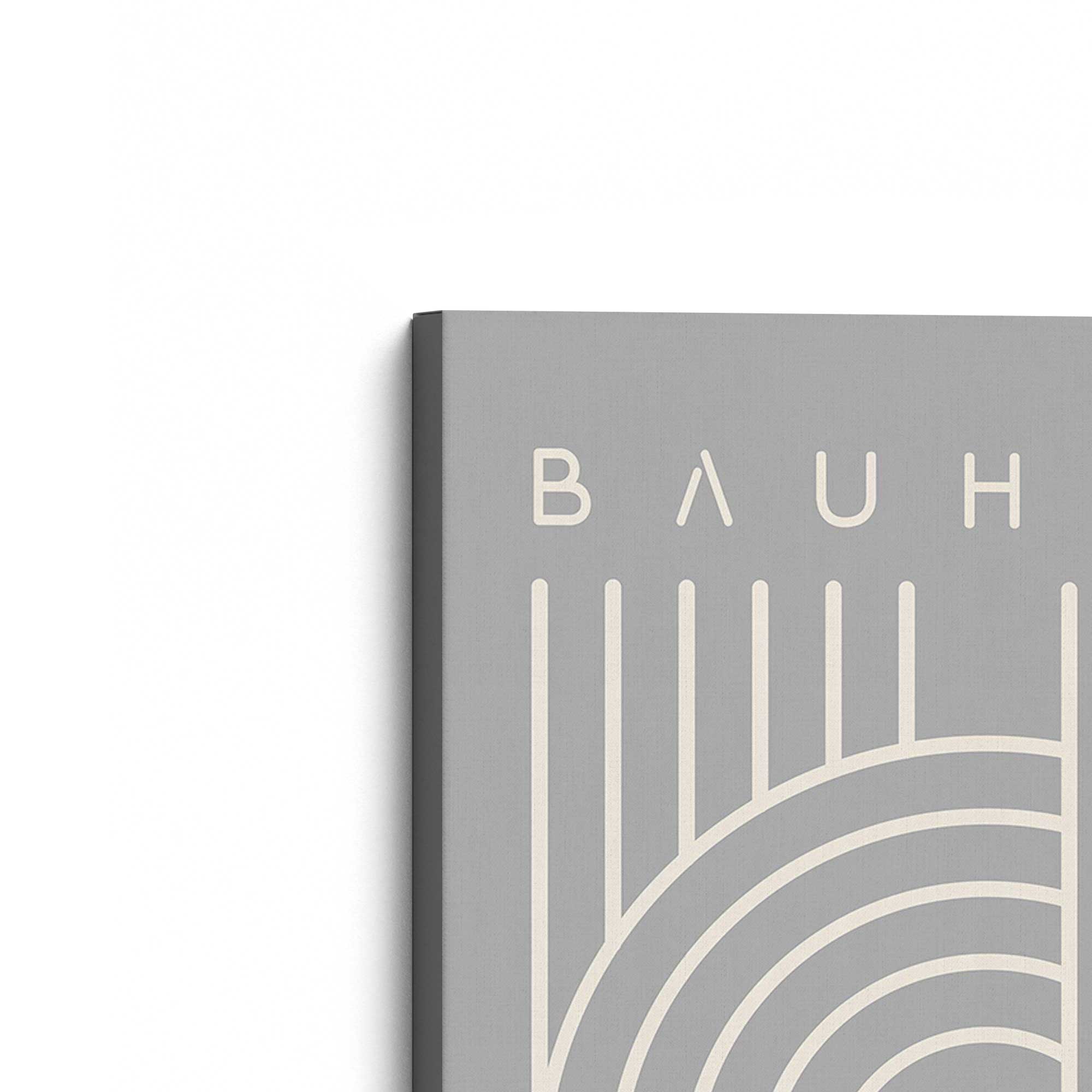 Bauhaus 1919 Linear Harmony Canvas Art Print - Modern Abstract Wall Decor for Living Room, Office & Bedroom