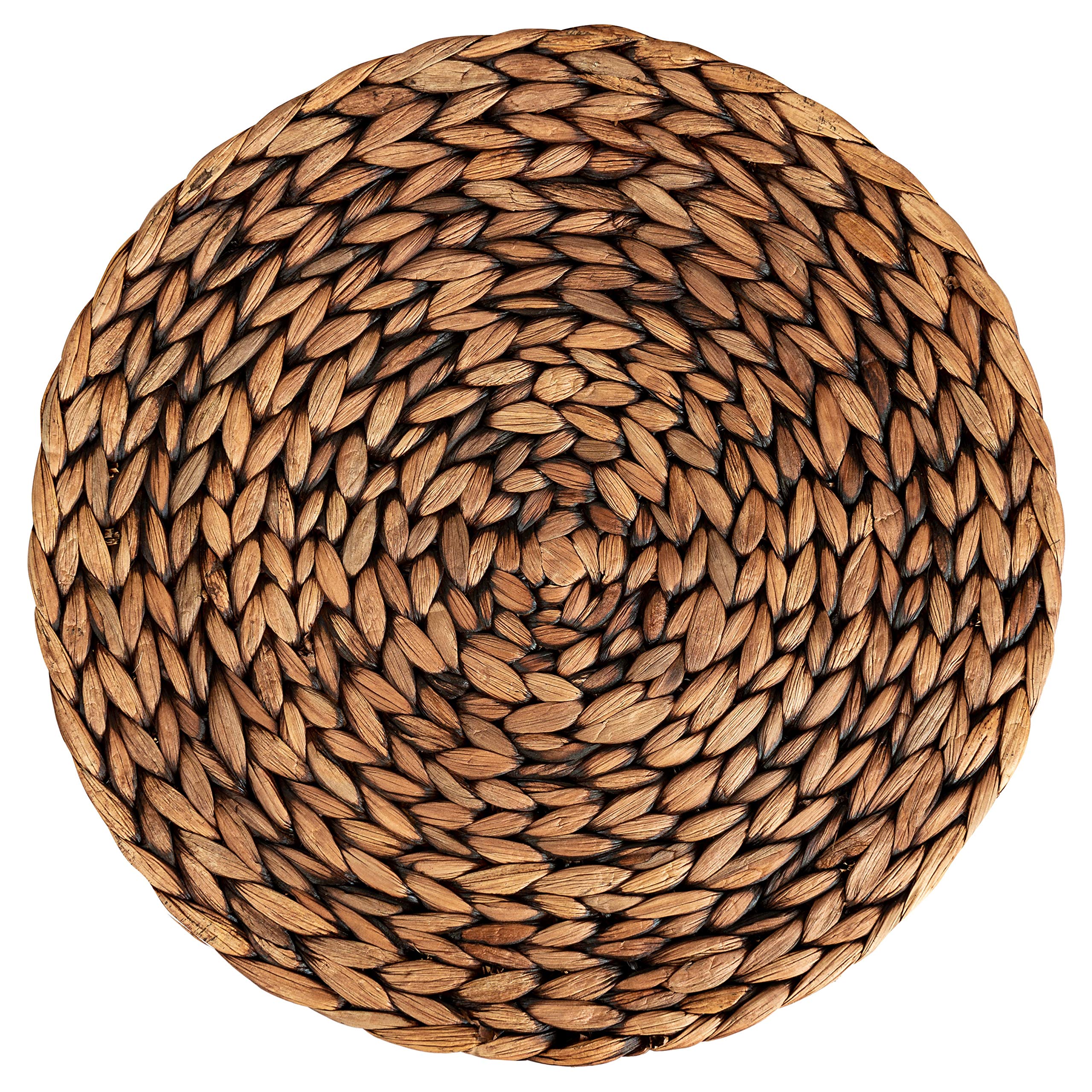 Premium Woven Round Placemats Set of 6 - 11.8