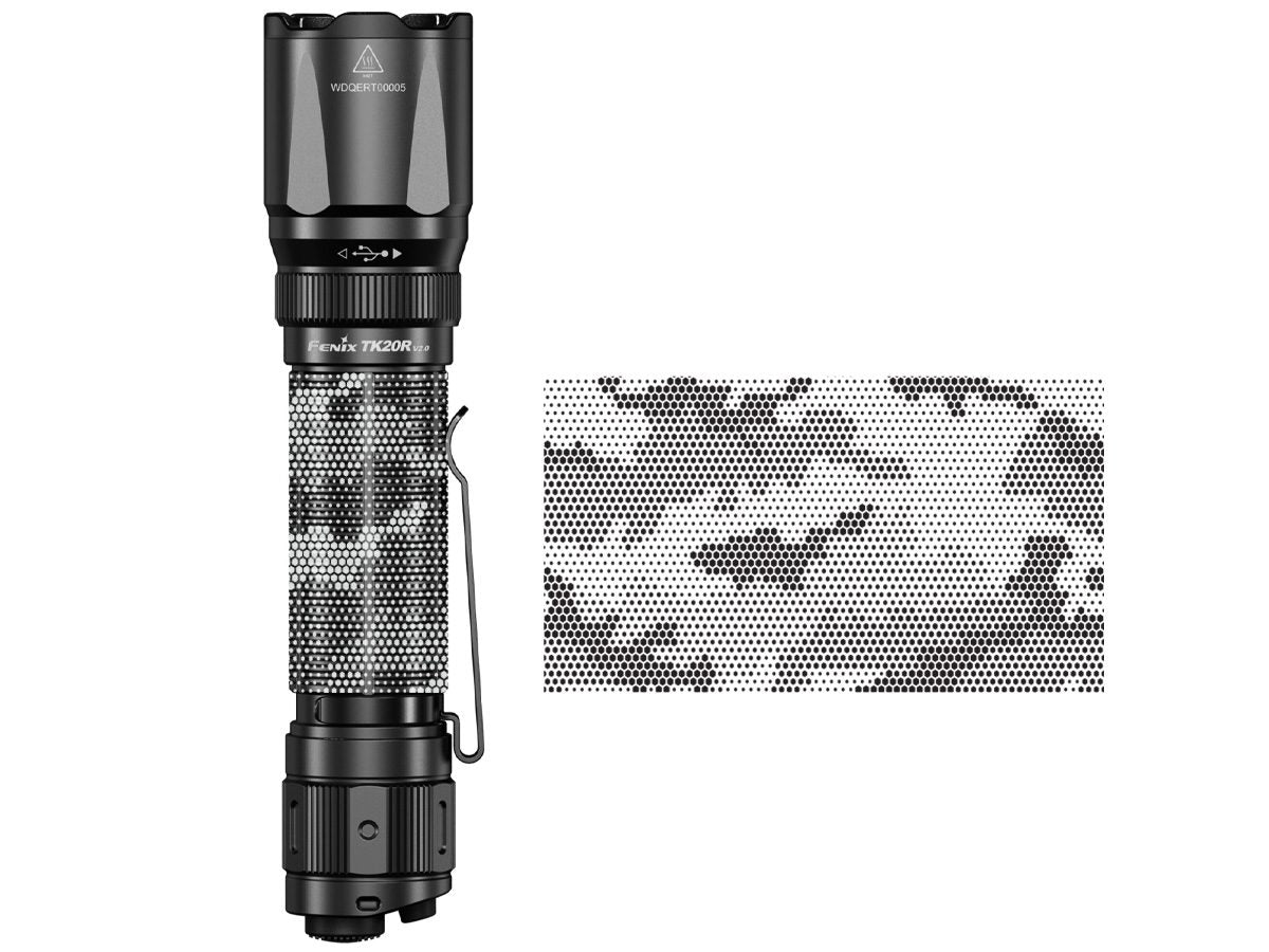 Fenix TK20R V2.0 Tactical Flashlight - 3000 Lumens, Rechargeable, Special Edition Engraved Design for Outdoor, Camping, Hiking & Emergency Use