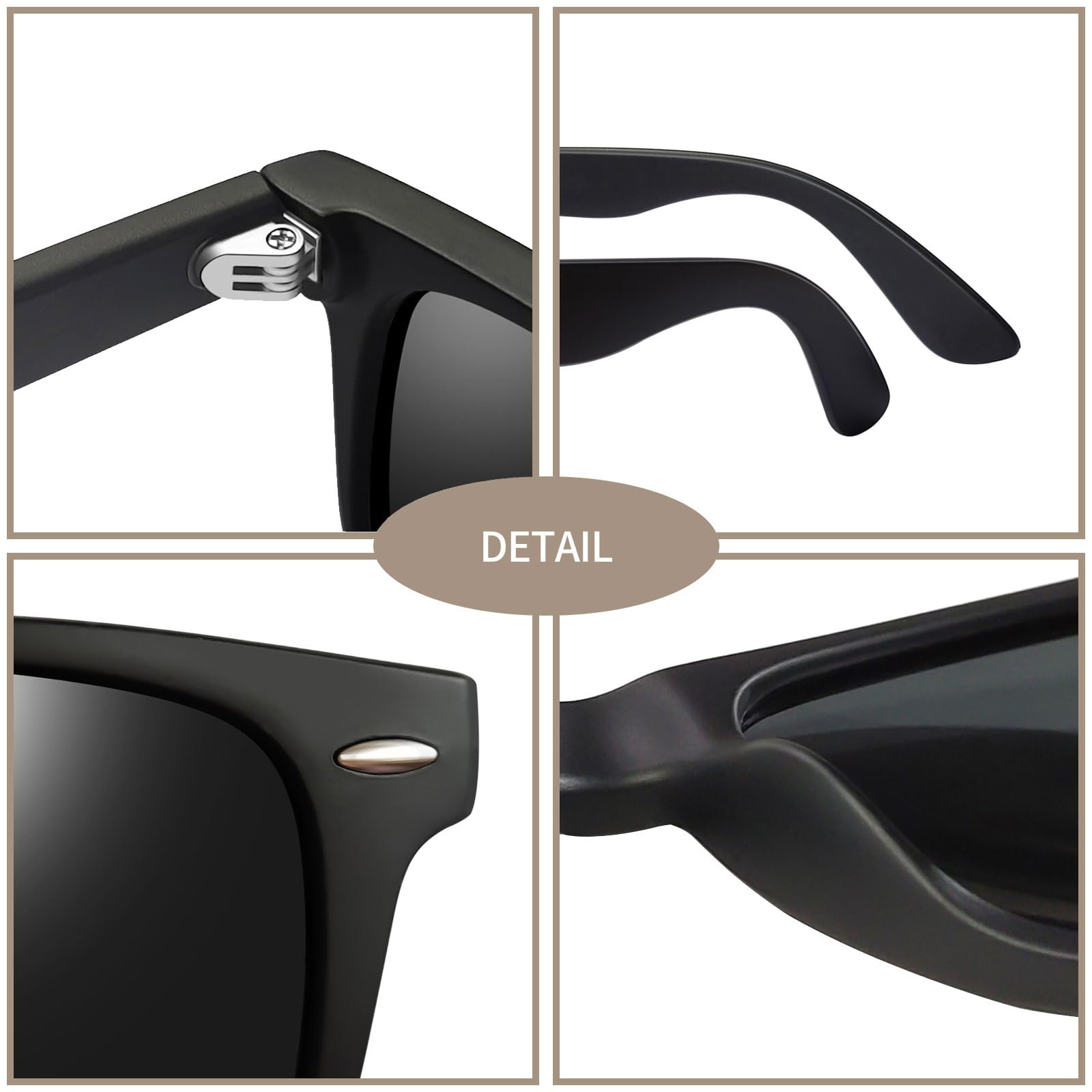 Joopin Square Polarized Sunglasses for Men & Women - 100% UV Protection, Trendy Designer Shades for Outdoor Activities, Driving, Beach & Fashion