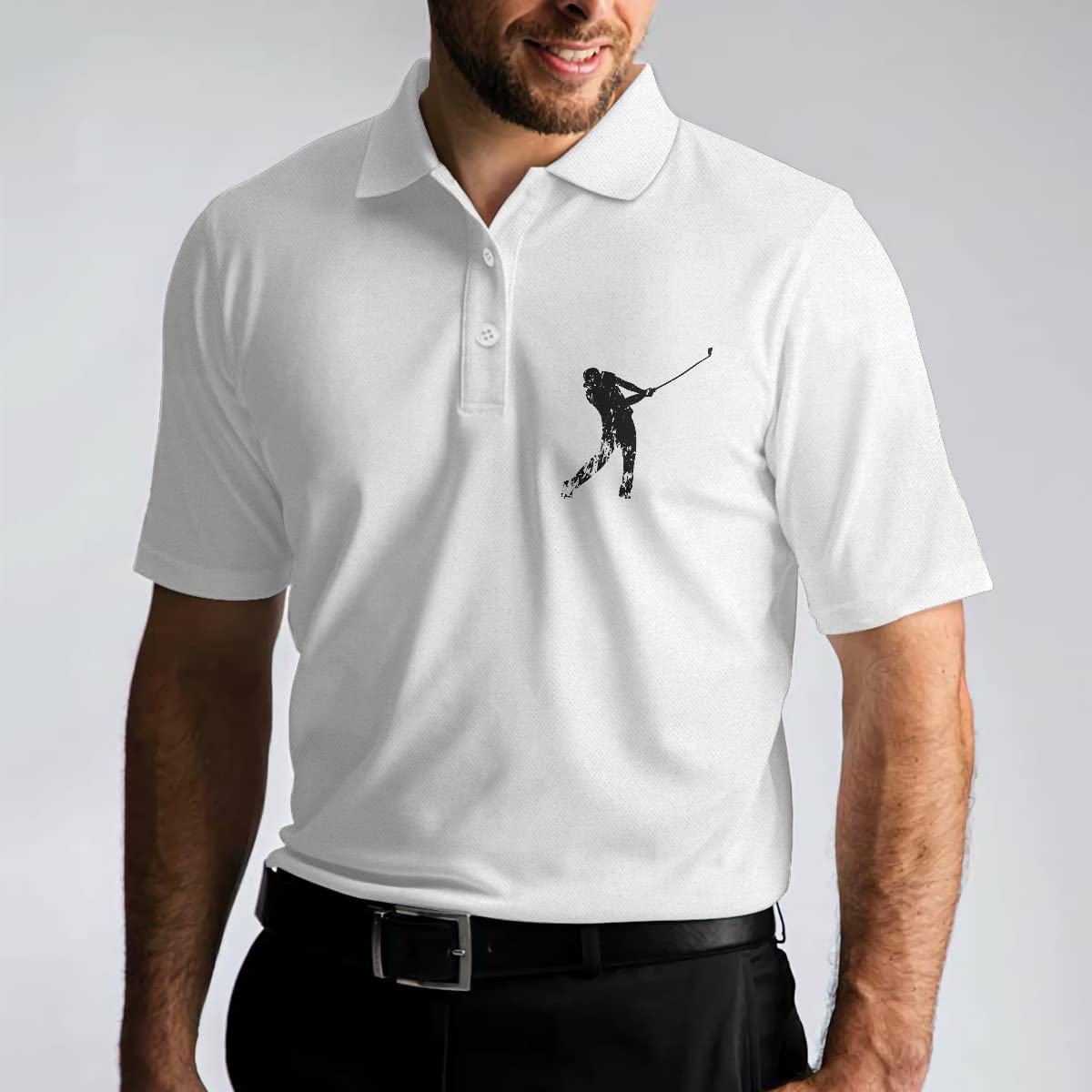 HYPERFAVOR Men's White Golf Polo Shirt - Breathable Moisture-Wicking Short Sleeve Performance Top - Ideal Golf Apparel for Players & Club Members - Perfect for Golf Tournaments, Casual Wear & Outdoor Sports