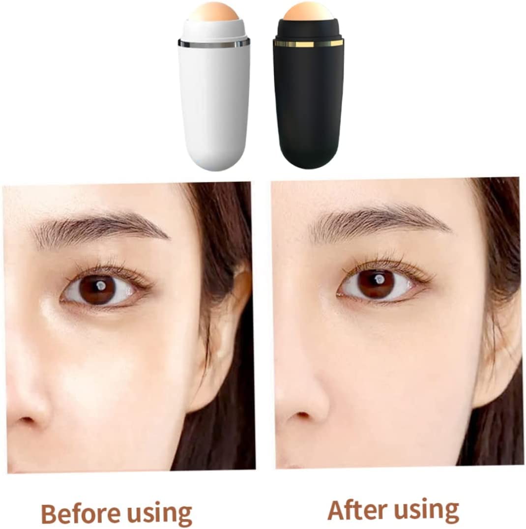 Lucario Oil Absorbing Face Roller - Natural Volcanic Stone Roller for Oily Skin, Portable Oil Control Facial Massager | Perfect for Gym, Office & Travel Skincare Routine