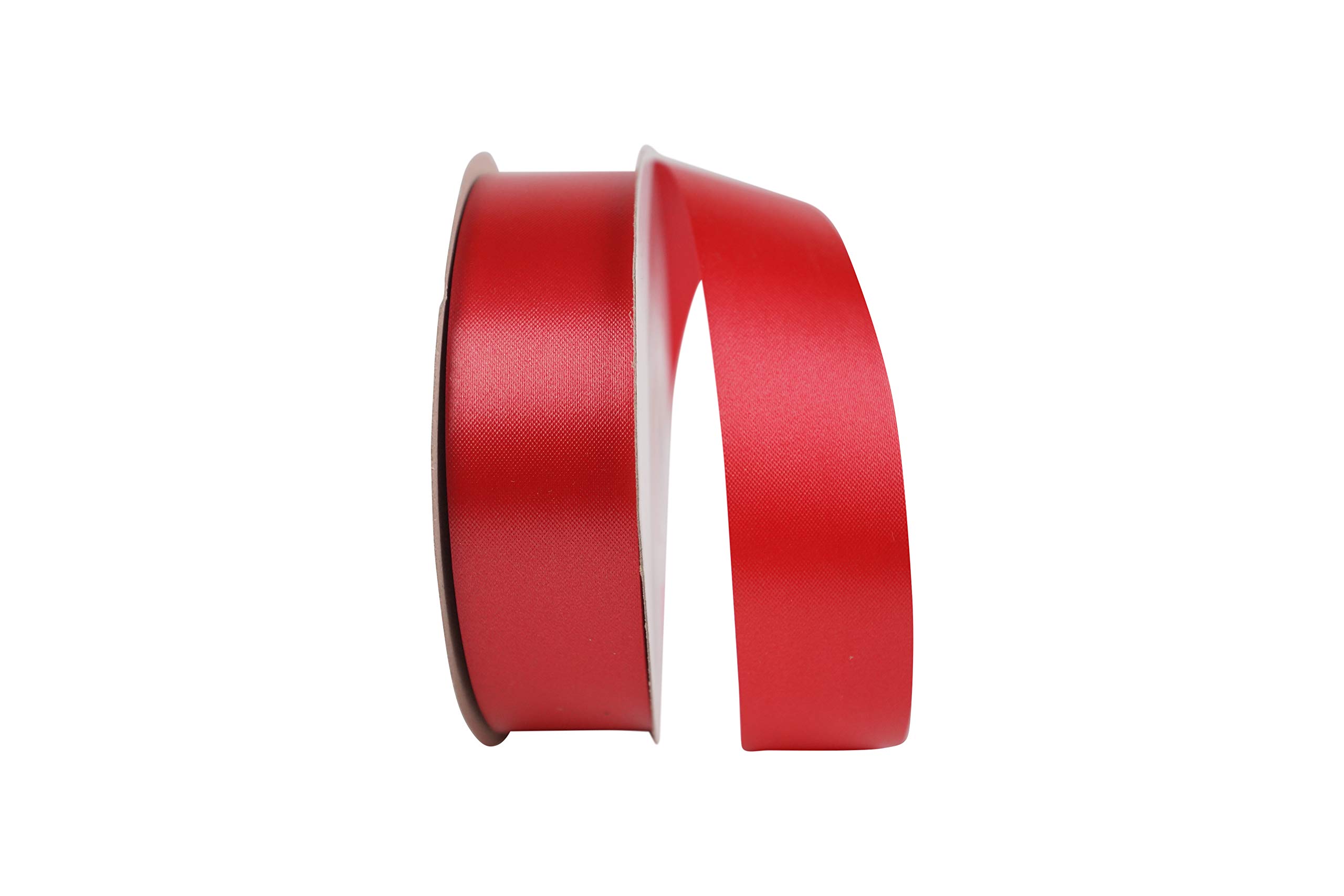 Reliant Ribbon Embossed Polypro Florentine Red Ribbon - 1-3/8 Inch x 100 Yards - Perfect for Gift Wrapping, Crafts & DIY Projects