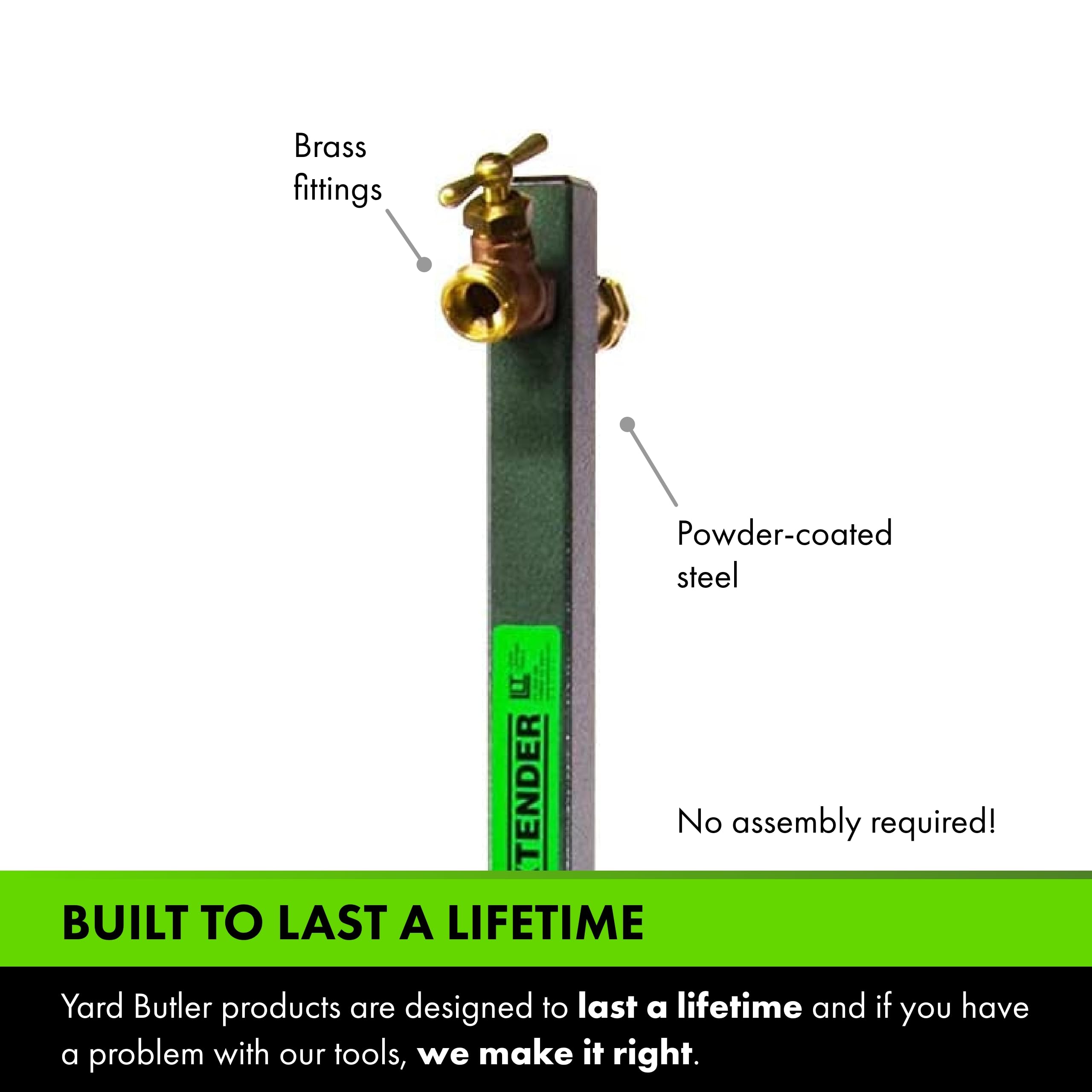 Yard Butler Hose Bib Extender - Easy to Install Garden Faucet Extension Tool for Lawn & Plant Watering | Perfect for Outdoor Gardening, Yard Maintenance & Sprinkler Systems