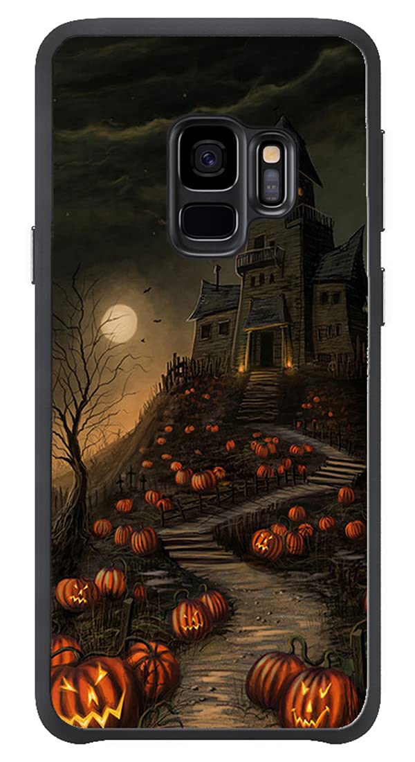 Halloween Haunted House Pattern Shockproof TPU Phone Case for Samsung Galaxy S9 - Protective Cover with Anti-Scratch & Drop Protection - Perfect for Trick-or-Treating, Parties & Everyday Use