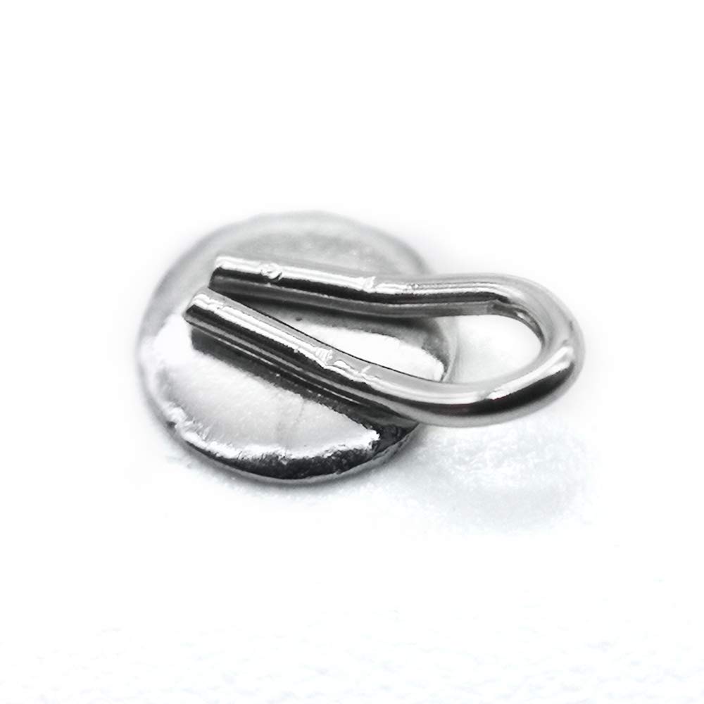 Orthodontic Braces Bondable Lingual Buttons with Traction Hooks - 10pcs/Pack, Mesh Base (5 Packs) - Perfect for Dental Alignment & Orthodontic Treatment