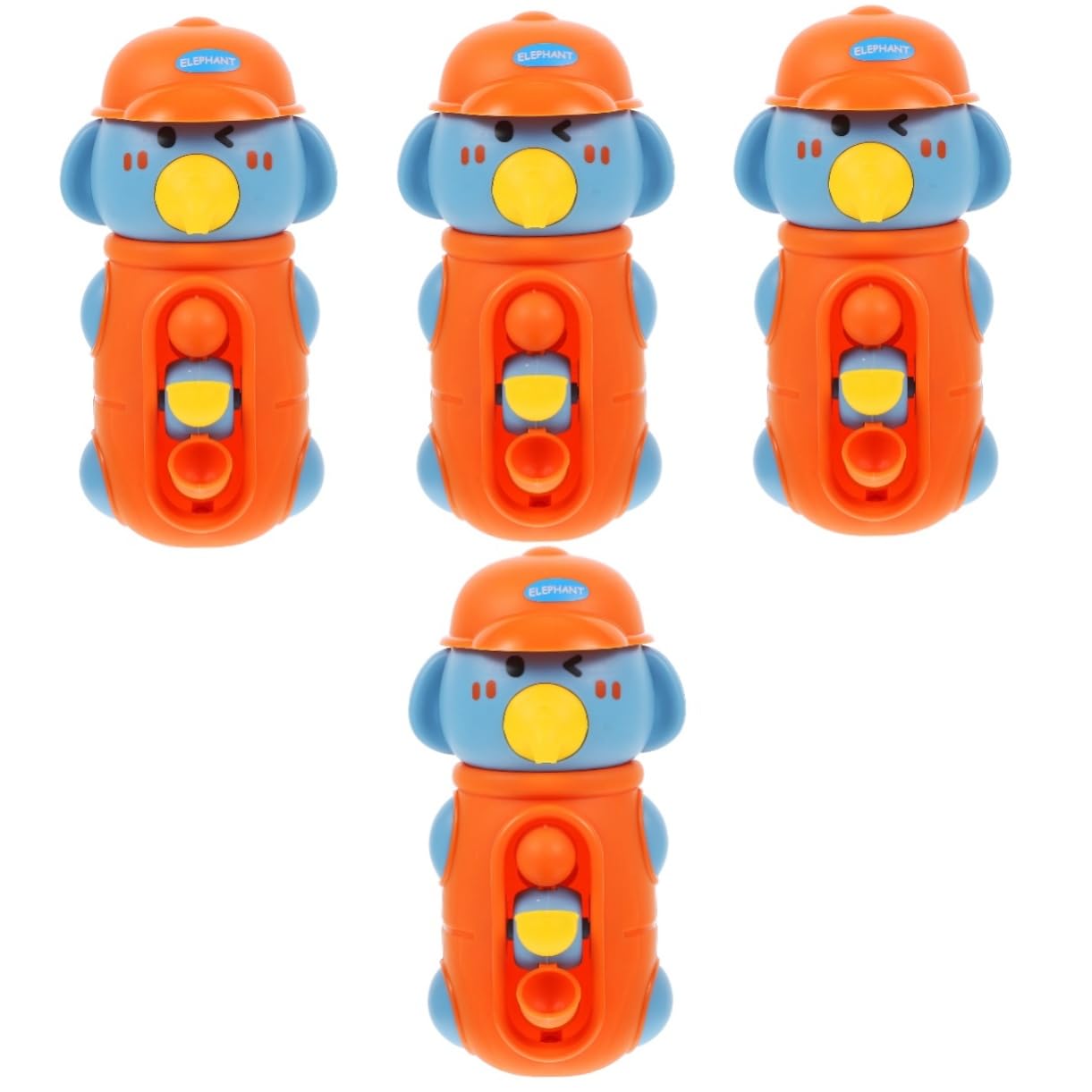 HEMOTON 4-Piece Bath Waterfall Car Toy Set - Bathtub Spray & Squirt Toys with Waterwheel for Kids - Fun Bath Time Play for Toddlers & Children