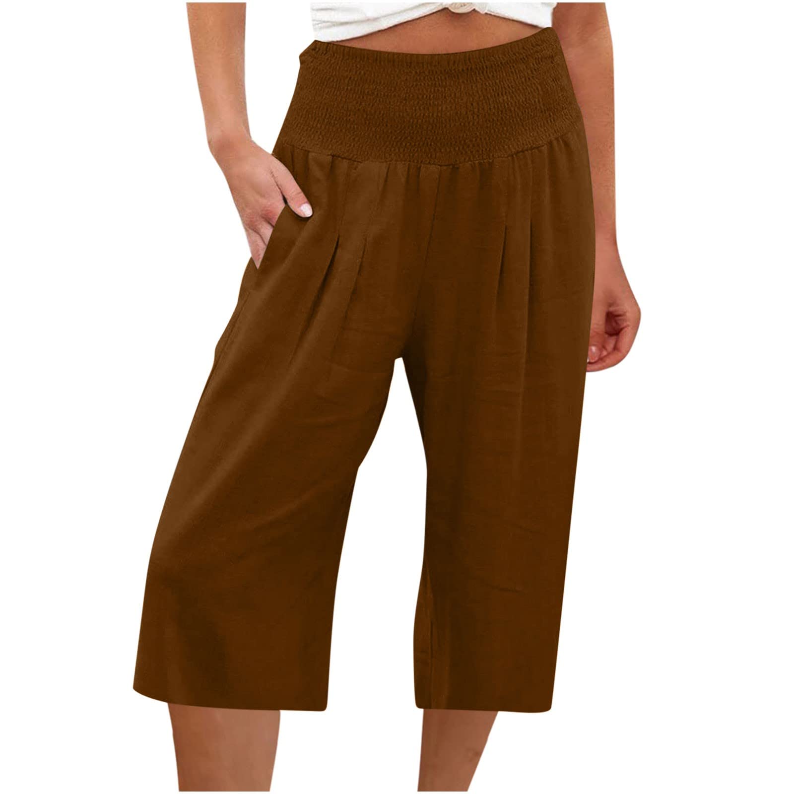 Plus Size Women's Long Shorts Below Knee - Summer Casual Loose Fit with Pockets | Beach & Lounge Wear