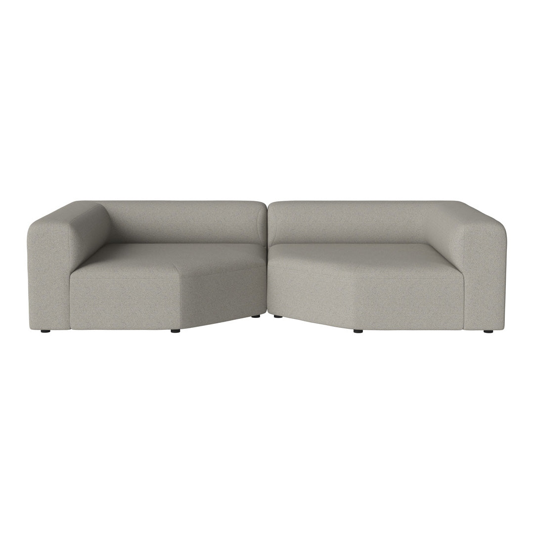 Modern Angle 2 Seater Sofa - Comfortable L-Shaped Loveseat for Small Spaces | Perfect for Apartments, Living Rooms & Office Lounges