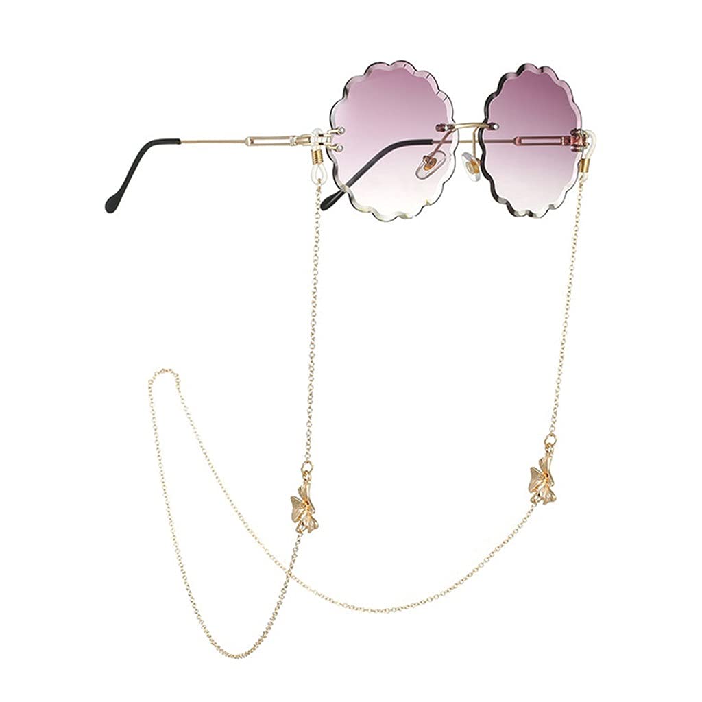 Floral Glasses Chain for Women - Stylish Eyewear Lanyard with Adjustable 70CM Length - Perfect for Reading Glasses, Sunglasses & Fashion Accessories (Color A)