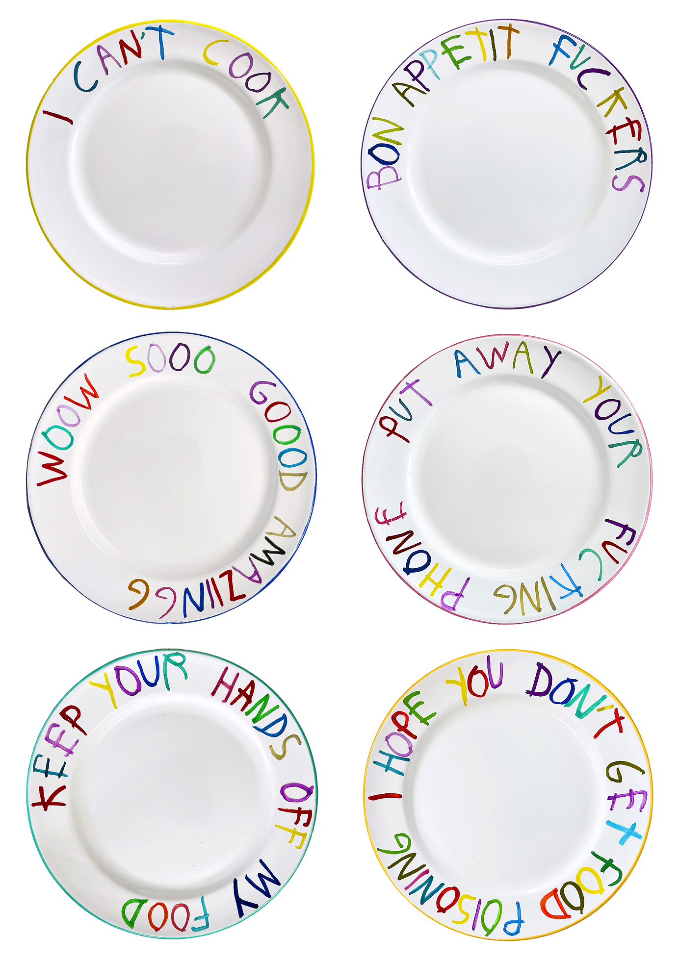 CB HOYO 6-Piece Dinner Plate Set - Elegant & Durable Ceramic Plates for Everyday Dining, Parties & Home Decor