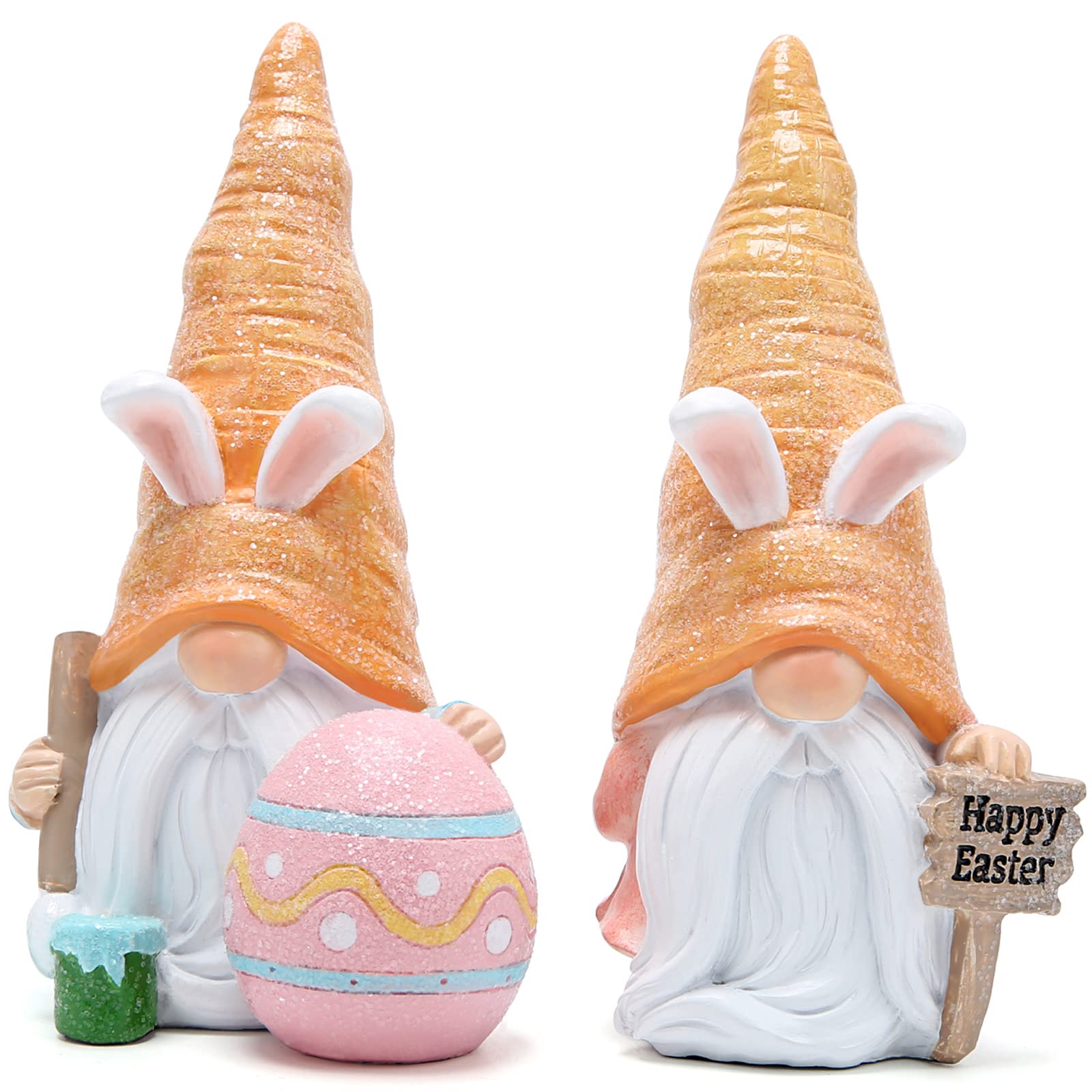 Easter Gnomes Bunny Doll Decor - Resin Home Ornaments, Table Centerpiece, Valentine's Day Gifts (Radish Gnome) - Perfect for Spring Decor, Easter Party Favors & Holiday Home Accents