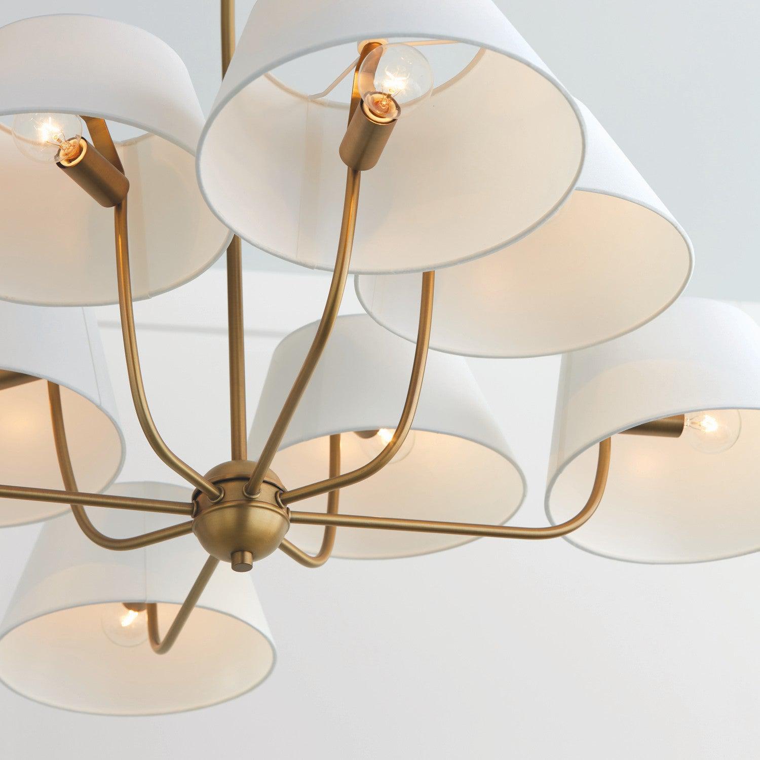 Elegant 8-Light Chandelier for Dining Room | Modern Crystal Ceiling Light Fixture | Perfect for Home Decor, Living Room & Bedroom Lighting