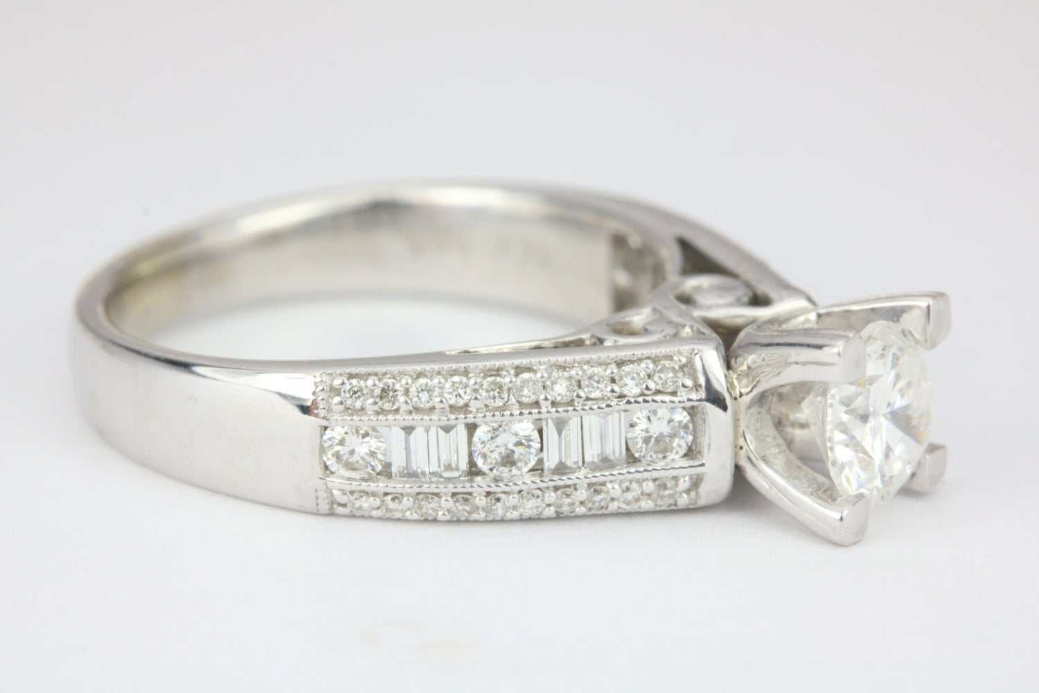 1.66tcw 14K White Gold Contemporary Diamond Engagement Ring for Women - Elegant Wedding Band, Anniversary Gift, Promise Ring (Perfect for Proposals & Special Occasions)