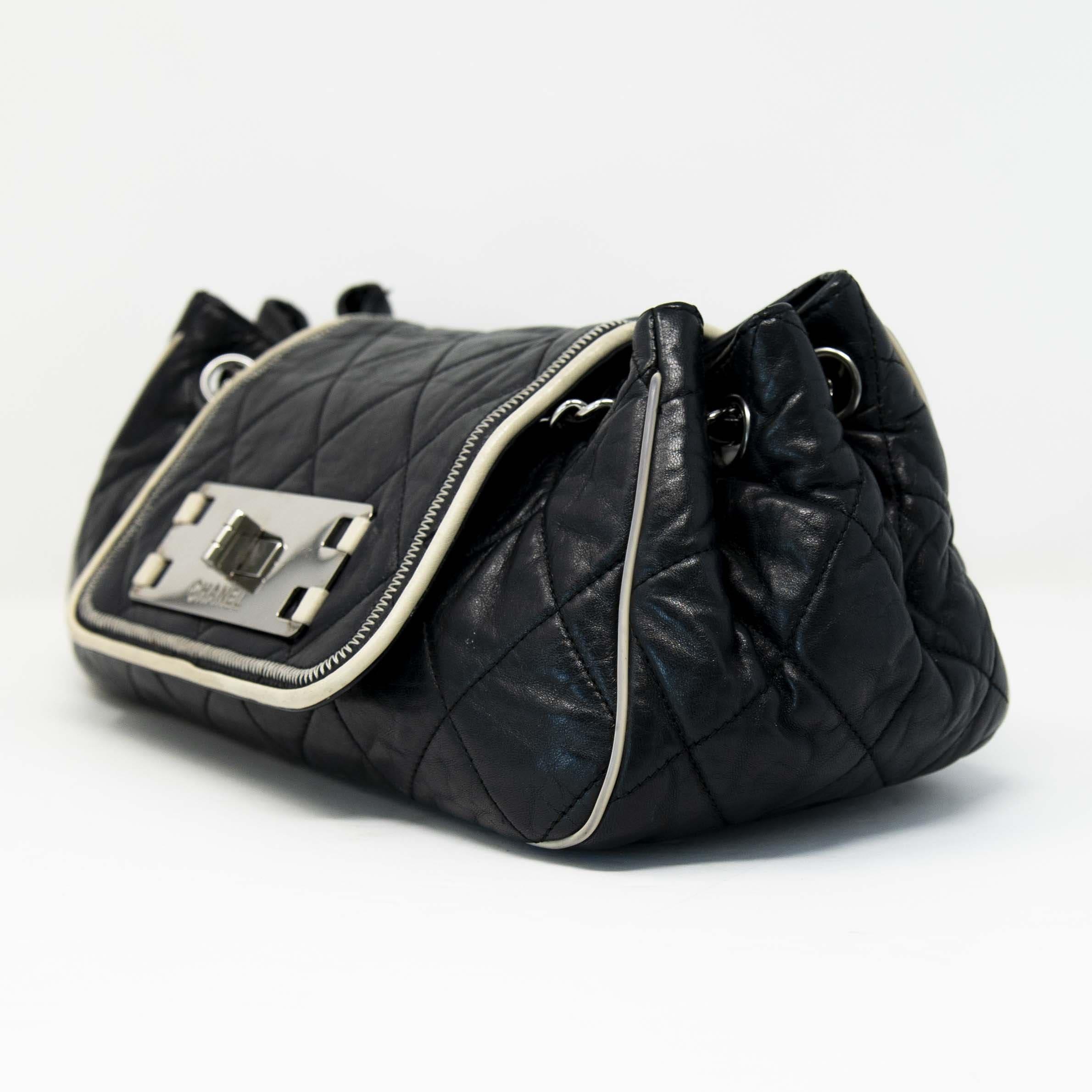 Chanel Black East West Mademoiselle Accordion Bag - Luxury Designer Crossbody Handbag for Women | Perfect for Evening Parties, Date Nights & Special Occasions