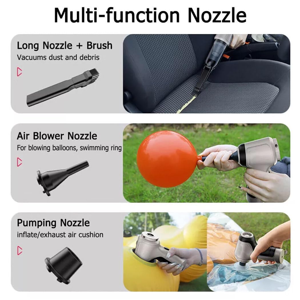 Airfy Pro 2 Portable Handheld Vacuum Cleaner - Powerful Cordless Car Vacuum for Home, Office & Auto Detailing | Removes Stains from Seats, Carpets & Crevices | Ideal for Quick Cleanups, Pet Hair Removal & Travel Use