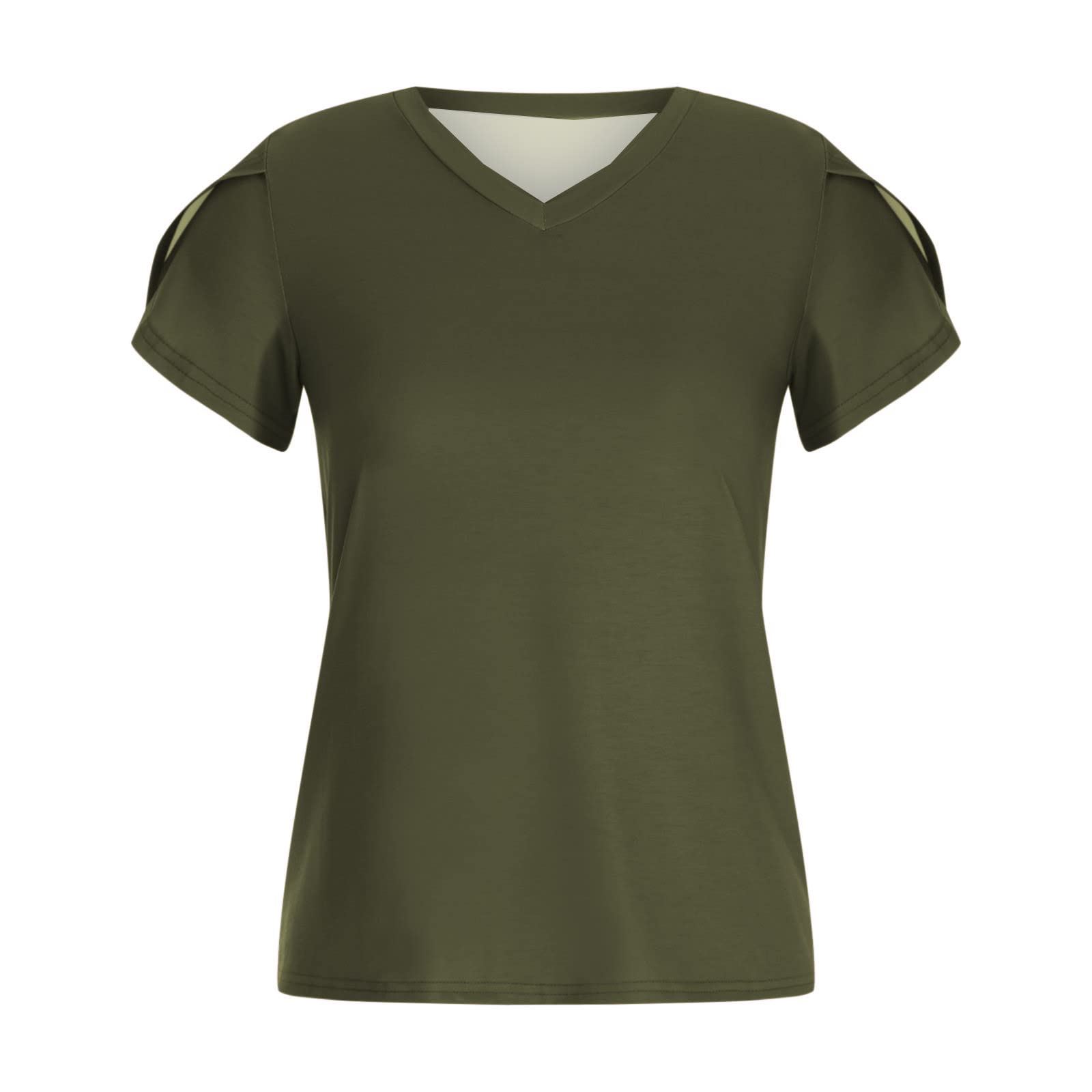 Women's Dressy Short Sleeve Crew Neck T-Shirts - Color Block Casual Summer Tops & Loose Blouses for Work, Date Night & Weekend Outfits