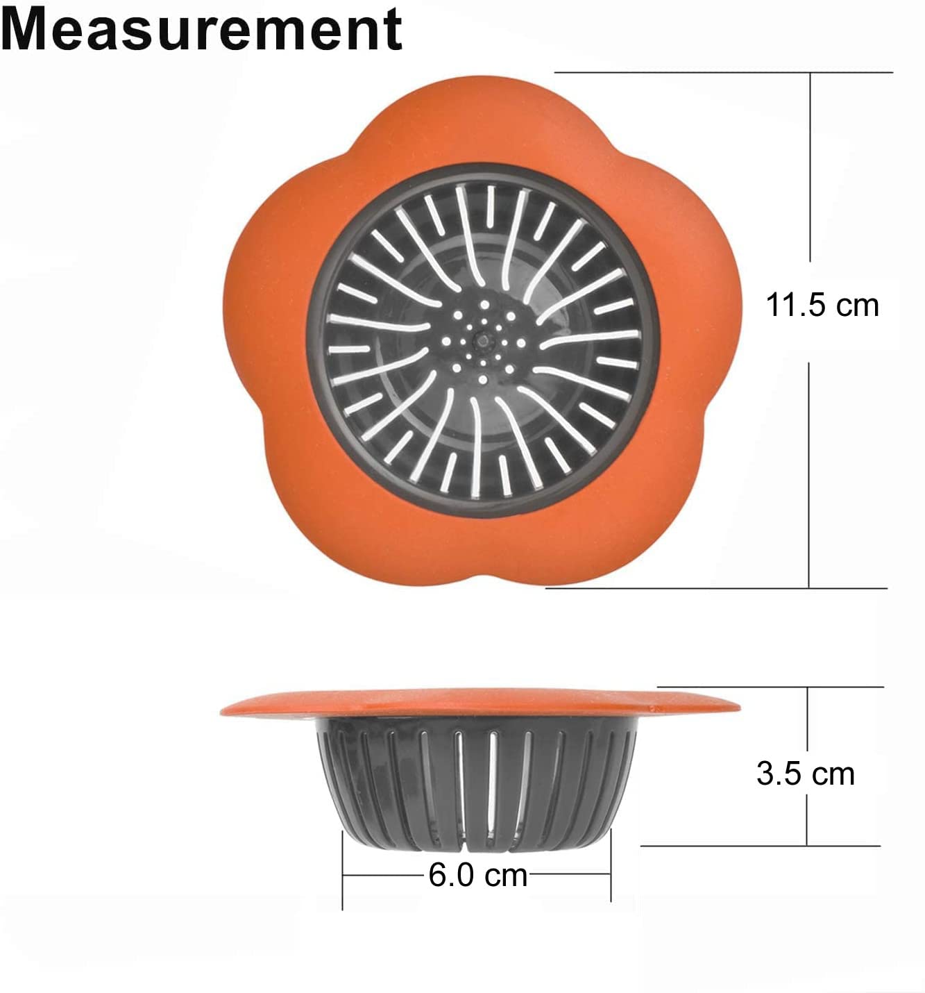 ARQIVO Silicone Kitchen Sink Strainer - 2 Pack Plastic Basin Drain Stopper with Easy Clean Filter Basket, Food Debris Catcher to Prevent Clogs | Perfect for Washing Dishes, Fruits & Vegetables in Kitchen Sink