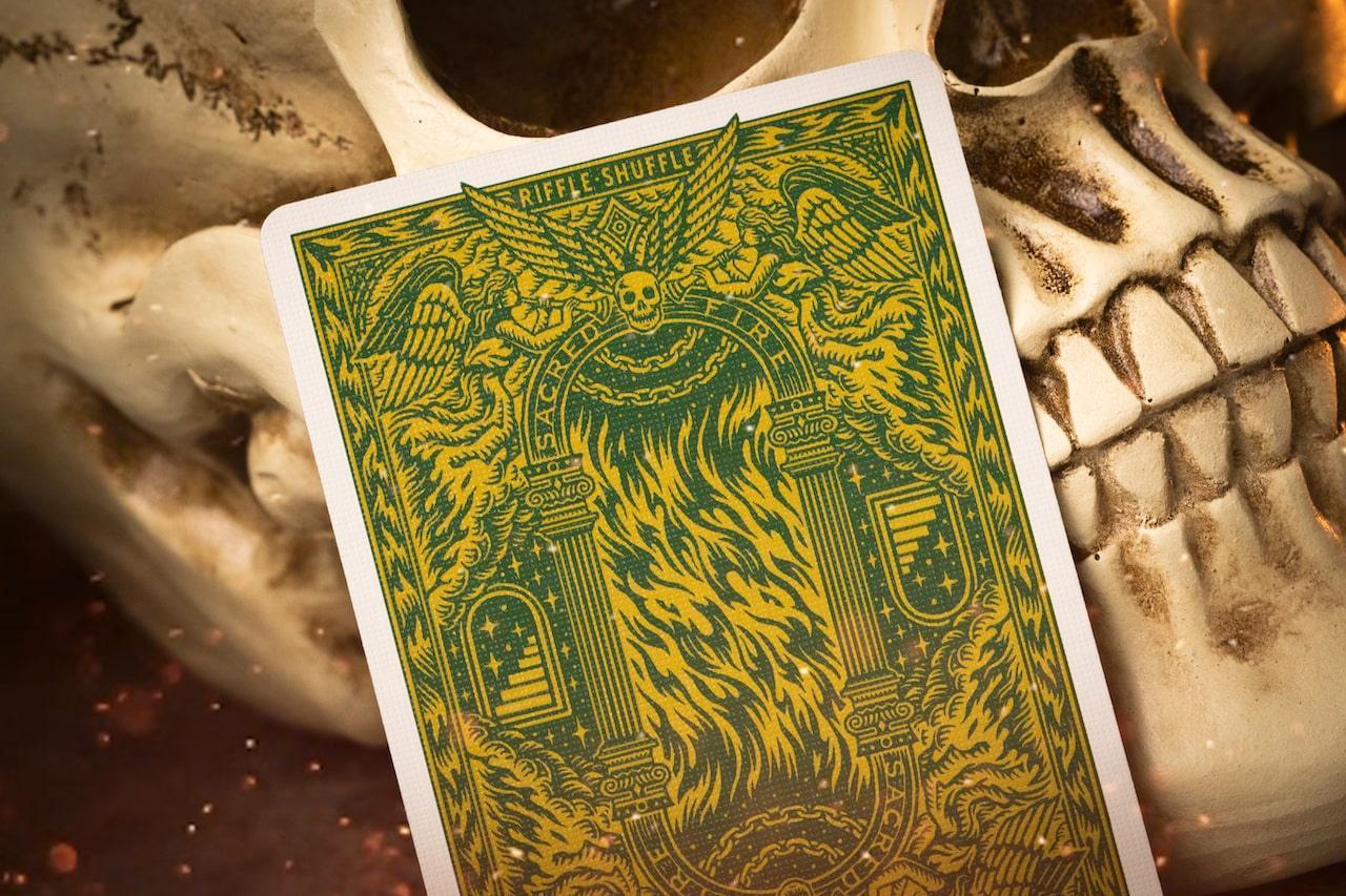 Sacred Fire Playing Cards - Emerald Flare Edition | Premium Poker Cards for Magic Tricks, Cardistry & Game Nights | Perfect for Professional Magicians & Card Game Enthusiasts