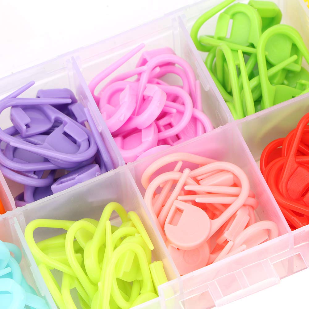 URRNDD Lightweight Plastic Knitting Stitch Holders - Non-Slip Knitting Pins for Crochet & Weaving Projects | Perfect for Yarn Crafts, DIY Knitting Accessories & Handmade Gift Making