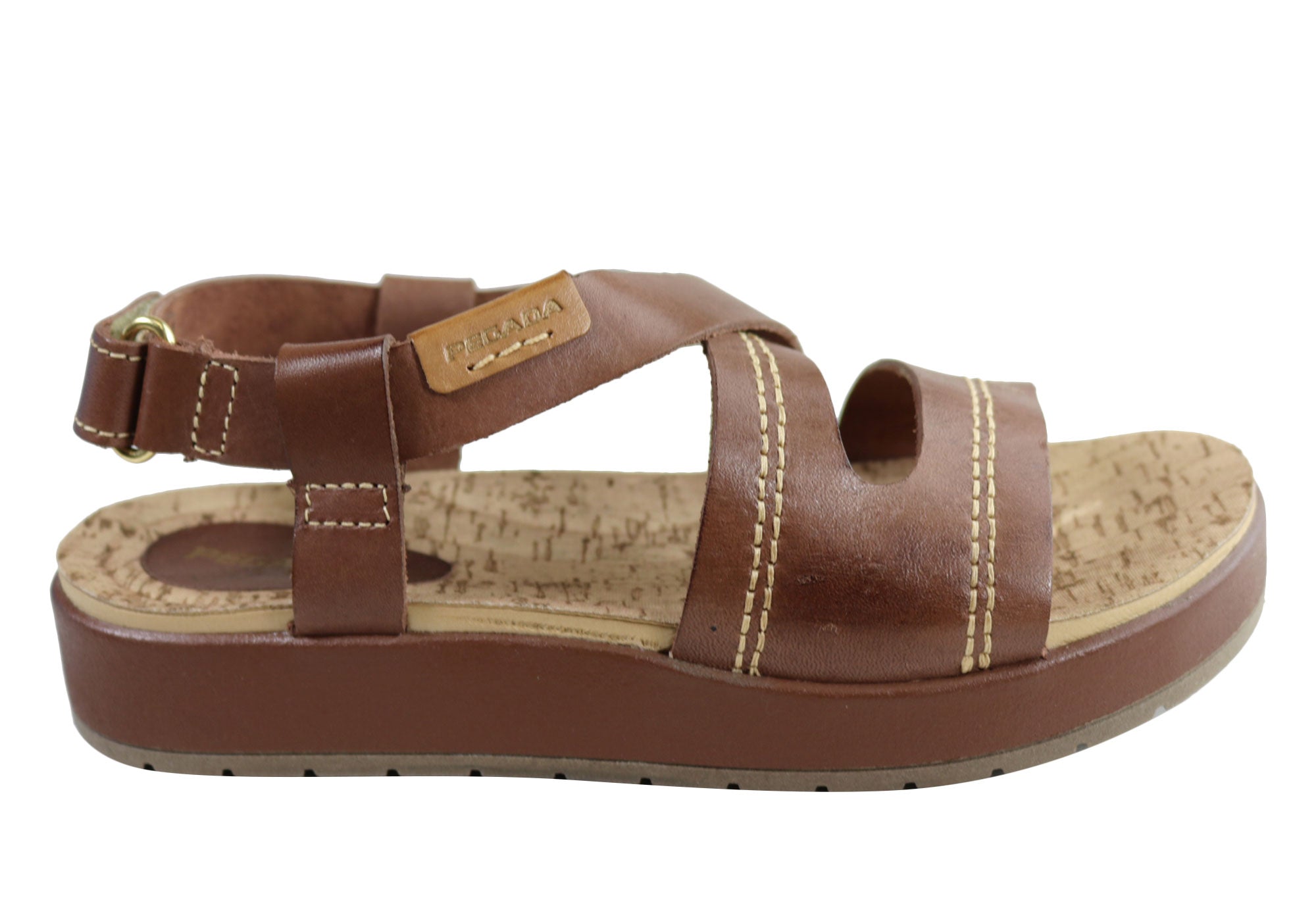 Pegada Tracie Women's Comfort Cushioned Leather Sandals - Handmade in Brazil - Perfect for Beach, Vacation & Summer Walking