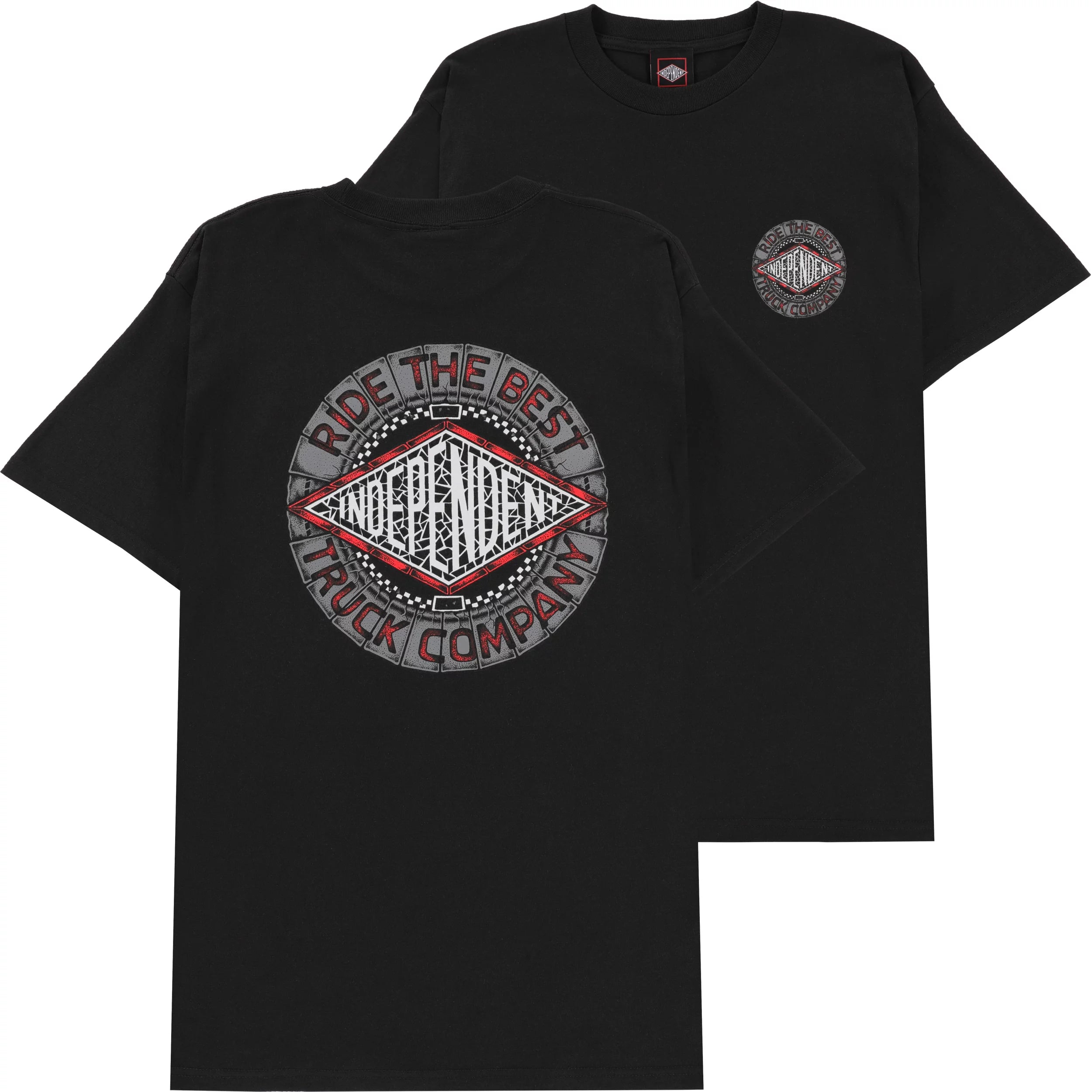 Independent Mako Tile Summit T-Shirt - Black Cotton Graphic Tee for Men | Streetwear Fashion & Casual Everyday Wear