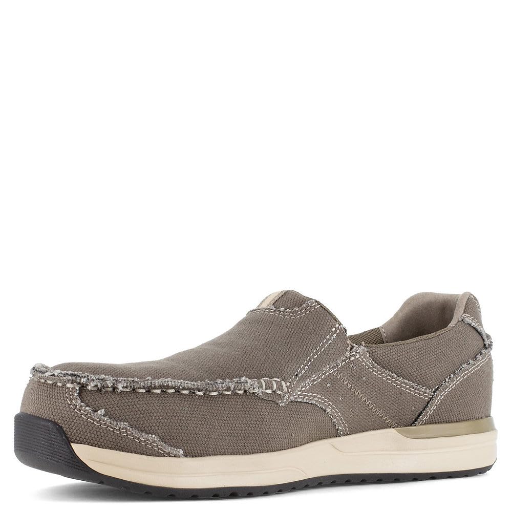Rockport Men's Langdon Safety Toe Slip-On Work Shoes - Comfortable & Durable for Construction, Warehouse & Industrial Workplaces