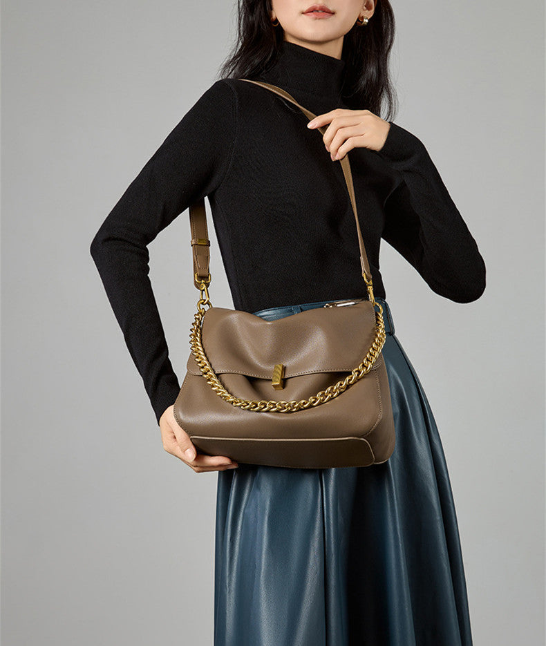 Stylish Crossbody Chain Shoulder Bag for Women - Fashionable & Lightweight Purse for Daily Use, Work, and Evening Events