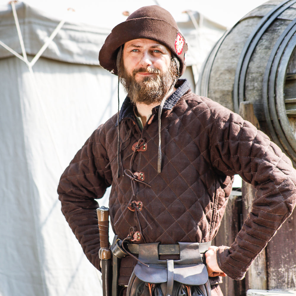 Wolfenwacht Brown Gambeson - Medieval Armor Padding for LARP, Cosplay & Historical Reenactment