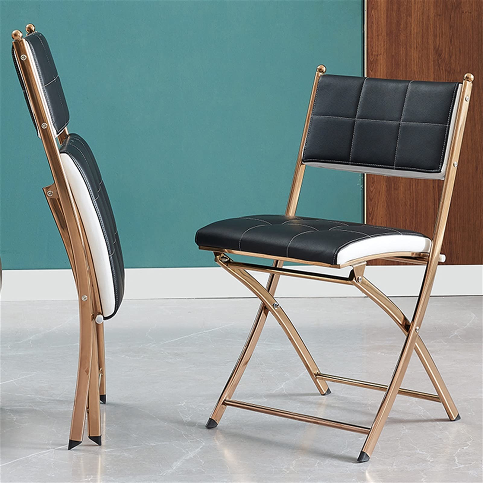 Portable Foldable Single Back Office Chair - Lightweight Conference Chair for Home, Training & Computer Work - Easy to Move & Store (Black) - Perfect for Small Spaces, Meetings & Remote Work