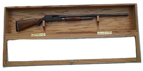 Secure Single Gun Locking Wall Display Cabinet Case - Heavy Duty Firearm Storage for Home & Office Safety