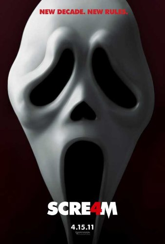 Official Scream 4 Movie Poster 27x40 Inches (69x102cm) - 2011 Horror Film with David Arquette, Neve Campbell - Perfect for Home Theater Decor & Horror Movie Collections