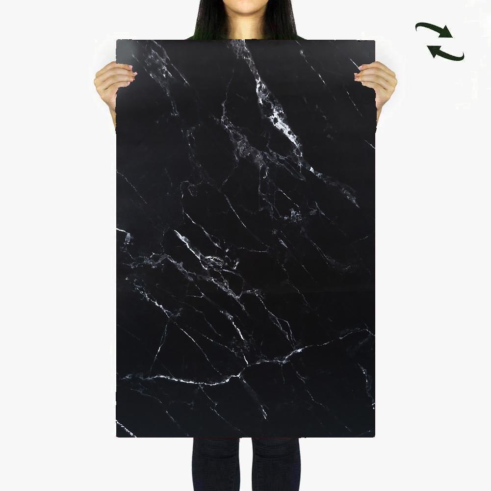 Queens Park Grey Marble Photo Backdrop - 22x34 Inch (56x87cm) Flat Lay Instagram Background for Product Photography, Blogging & Social Media Content Creation