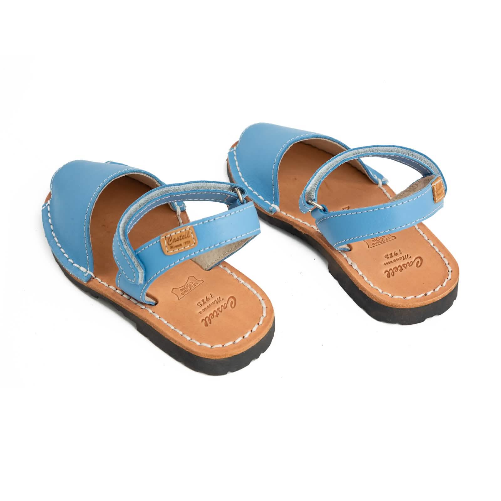 Kids' Plain Leather Menorcan Sandals Iker 1002 - Comfortable & Stylish Summer Footwear for Boys & Girls | Perfect for Beach, Pool & Outdoor Play