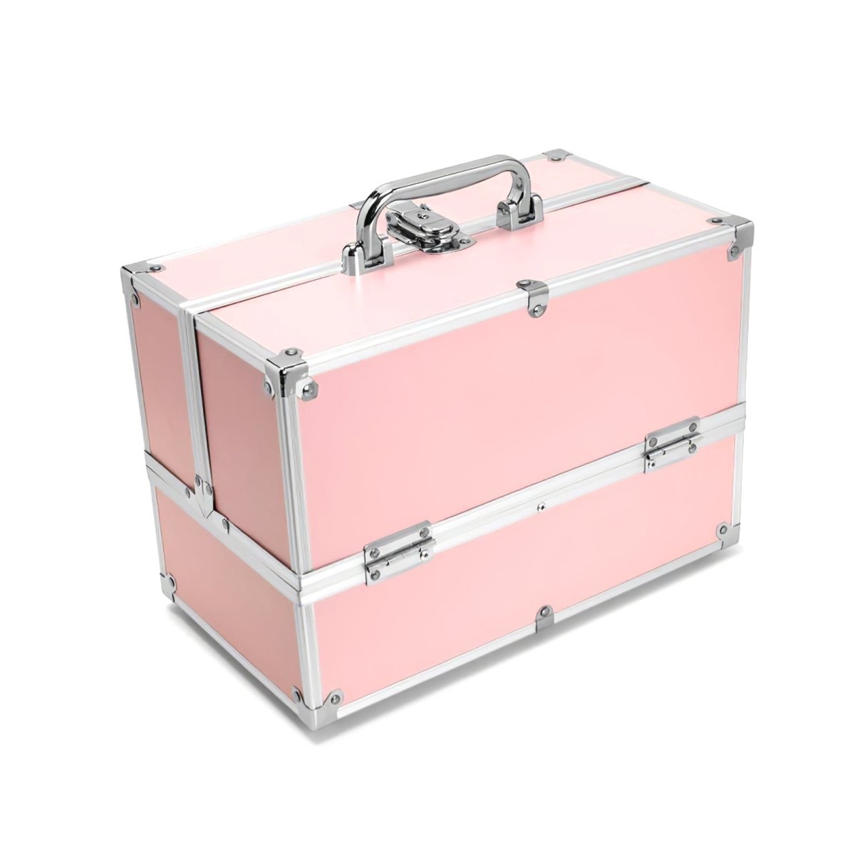Professional Makeup Case #771 - Large Cosmetic Organizer with Mirror & Brush Holder for Travel, Home, and Salon Use