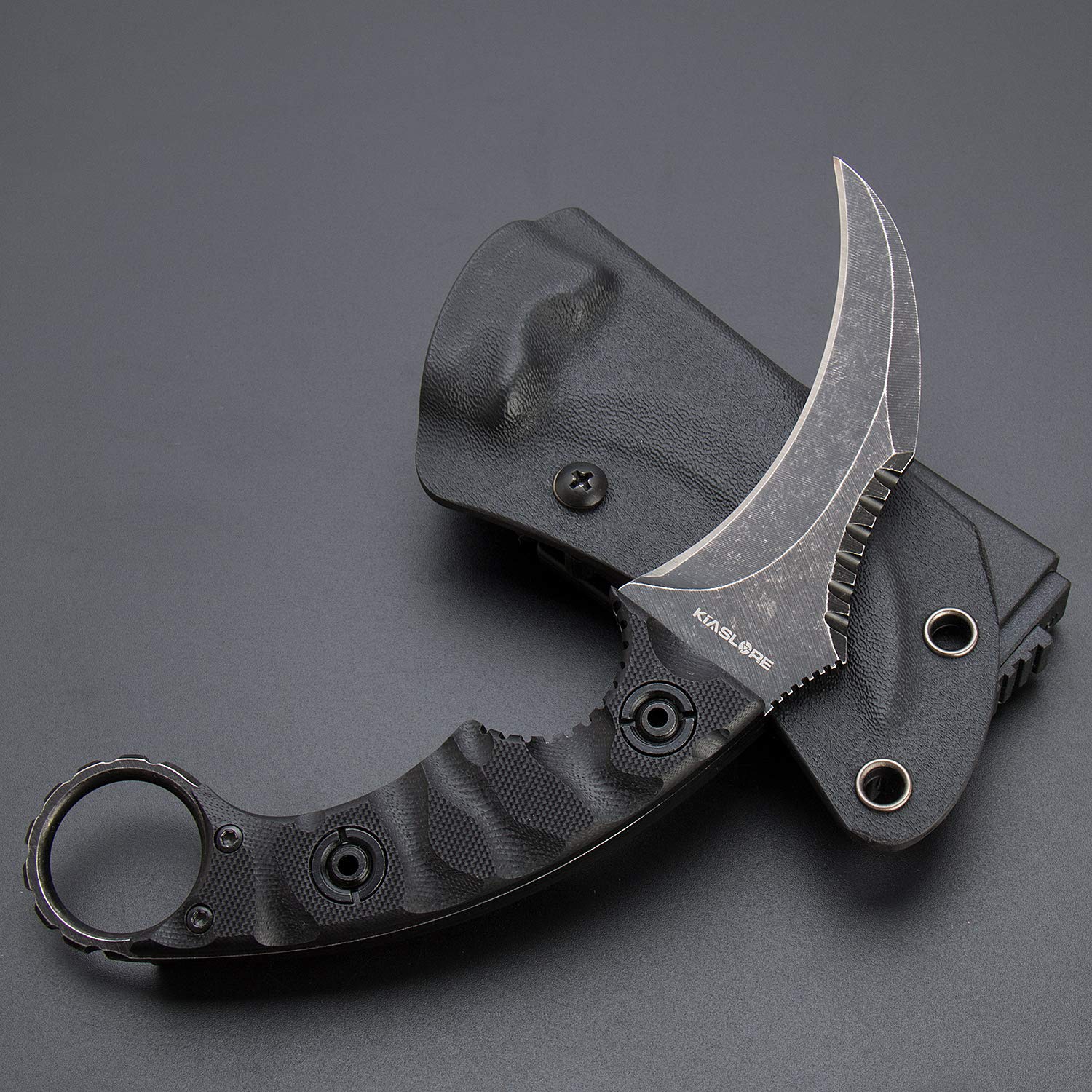 1911K Tactical Knife - D2 Steel Fixed Blade with G10 Handle & Sheath | Survival Knife for Outdoor Camping, Hunting, Bushcraft & Emergency Use | Heavy Duty Tactical Knife for Military, Hiking & Wilderness Survival