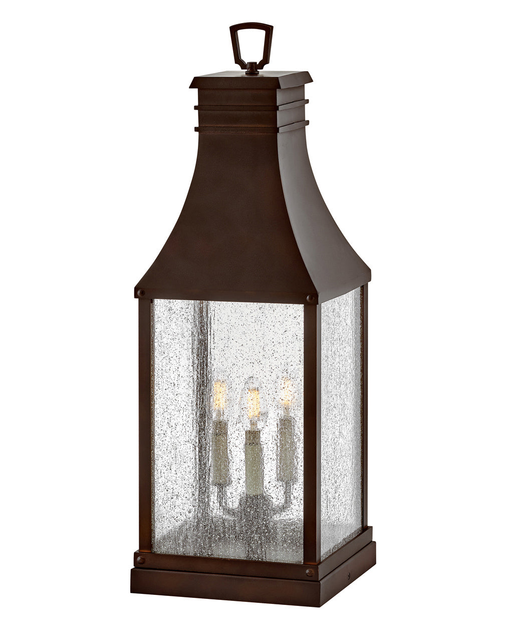 Beacon Hill Blackened Copper LED Pier Mount Light - Outdoor Wall Sconce for Porch, Patio & Garden Lighting