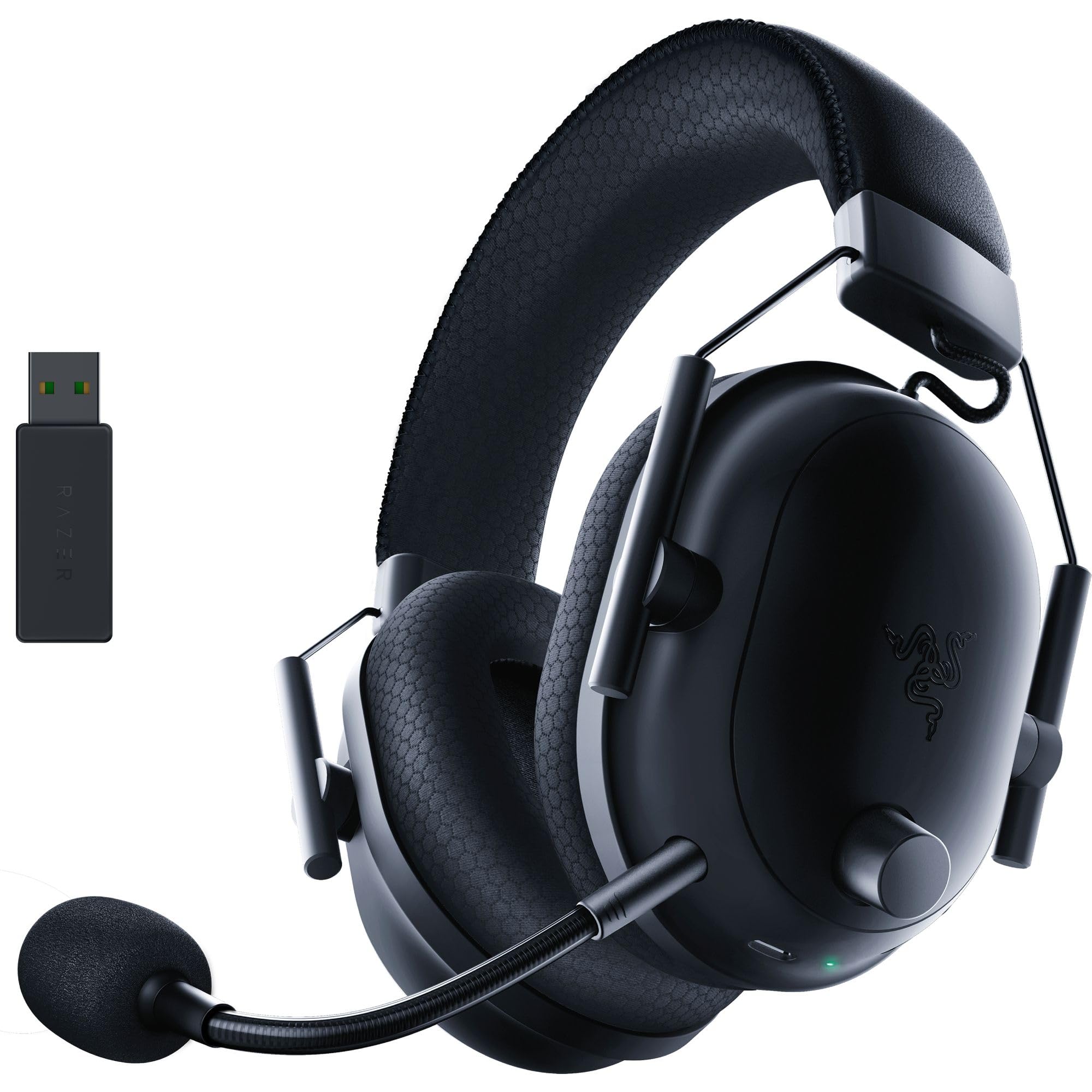 Razer BlackShark V2 Pro Wireless Gaming Headset - 2.4GHz RF & Bluetooth - HyperClear Mic - 70hr Battery - Noise-Isolating - for PC, PS5, PS4, Nintendo Switch (Renewed, Black) | Perfect for Competitive Gaming, Streaming & Long Gaming Sessions